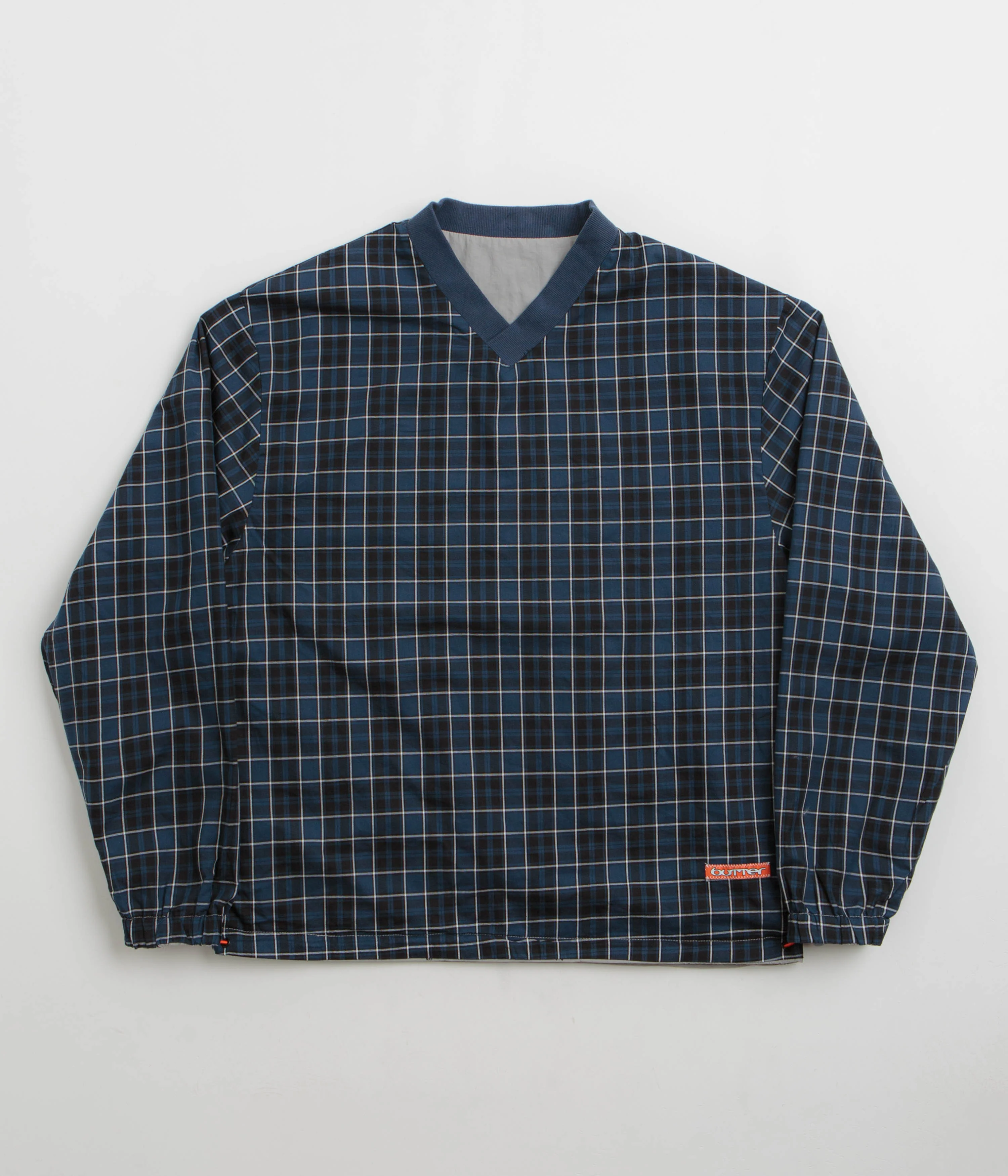 Butter Goods Reversible Dugout Pullover Jacket - Grey / Navy - Image 2