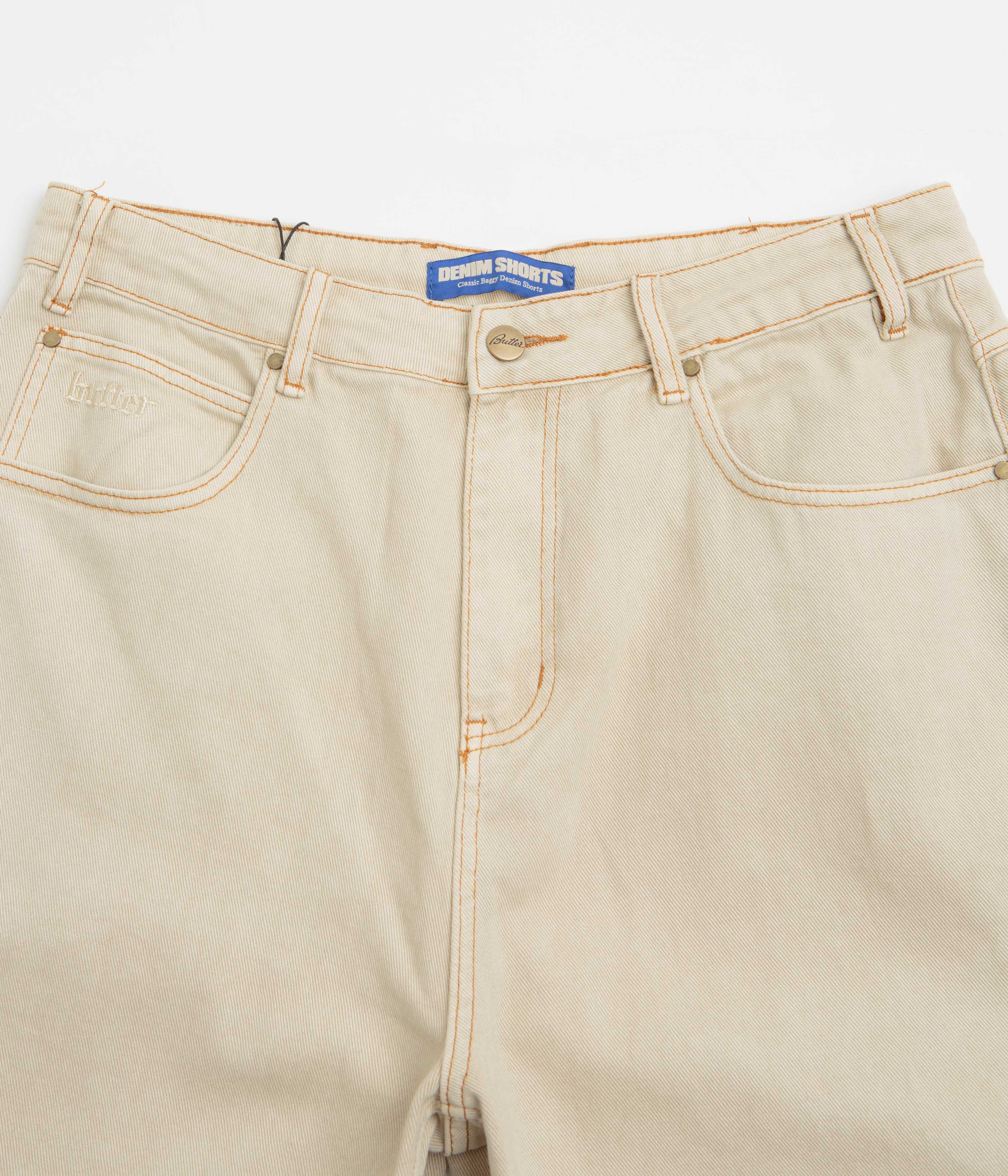 Butter Goods Rivet Denim Shorts - Bone - Image 5