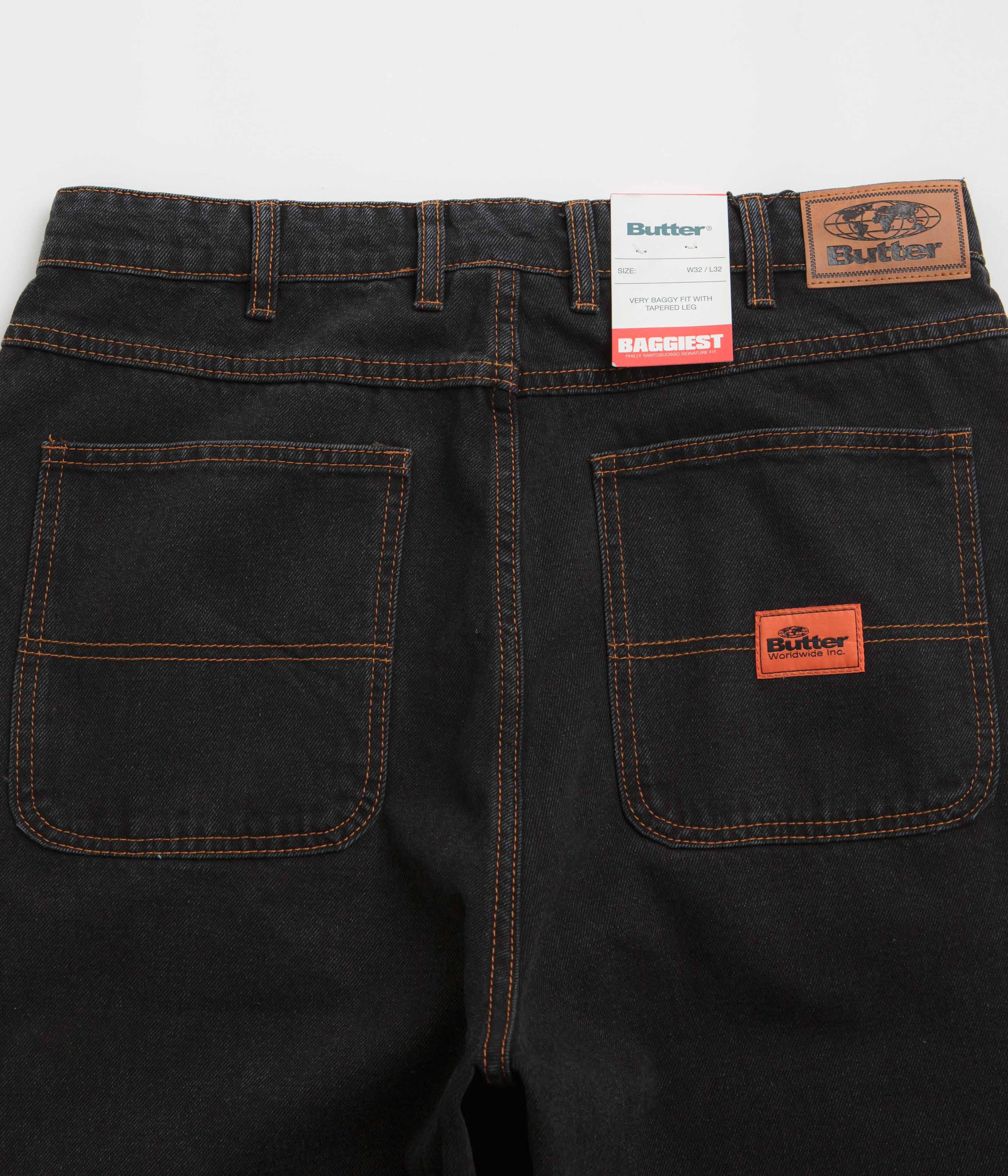 Butter Goods Santosuosso Jeans - Washed Black / Black - Image 7