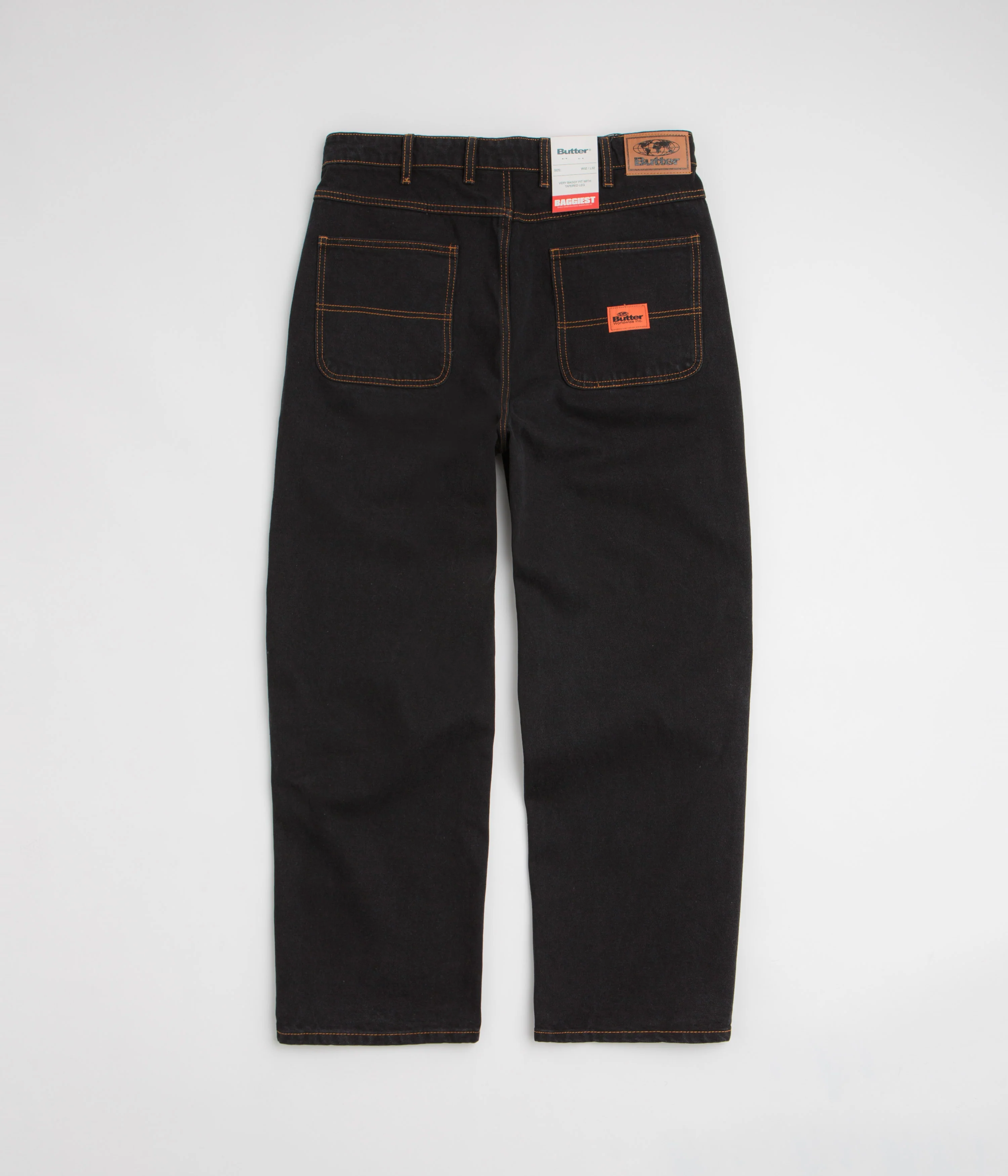 Butter Goods Santosuosso Jeans - Washed Black / Orange - Image 3