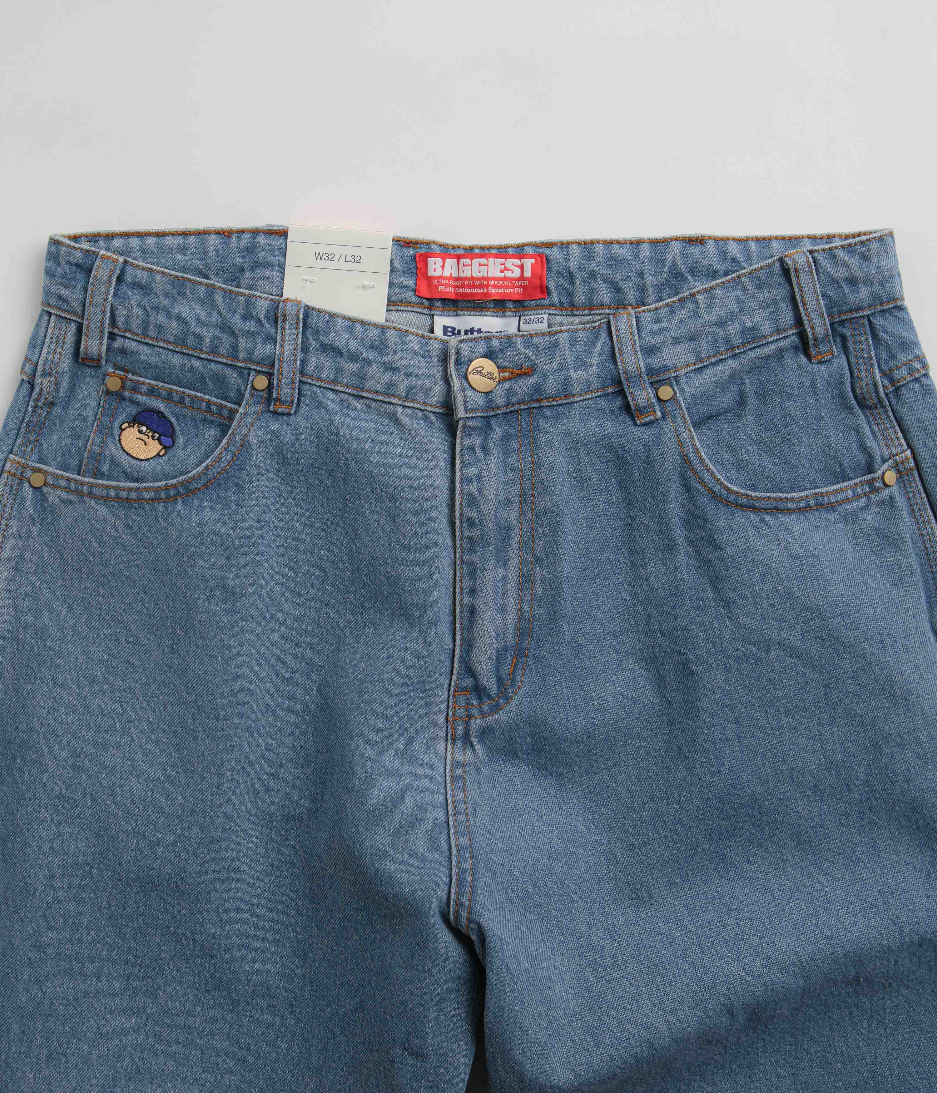 Butter Goods Santosuosso Jeans - Washed Indigo / Light Blue - Image 4