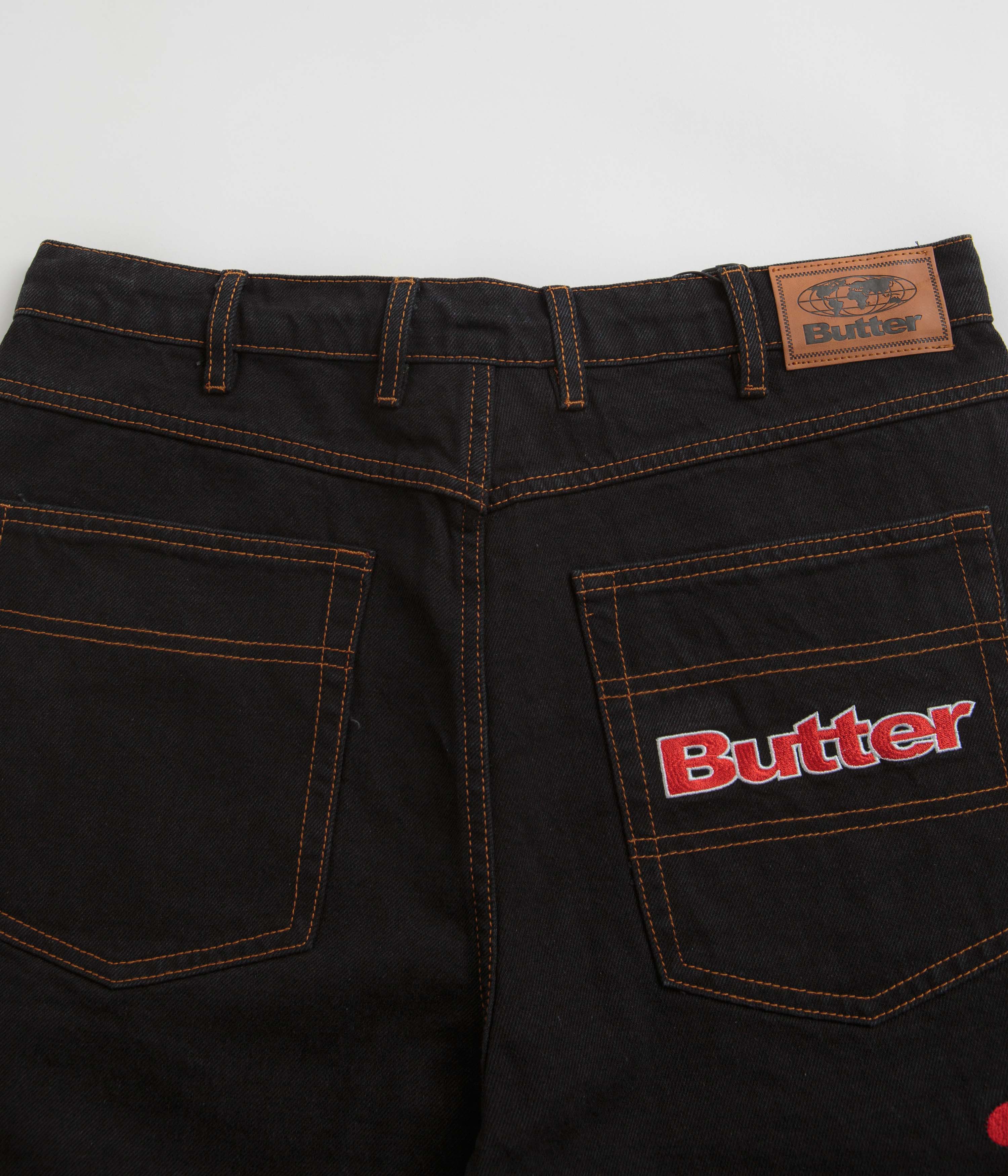 Butter Goods Sorcerer Baggy Denim Shorts - Washed Black - Image 6