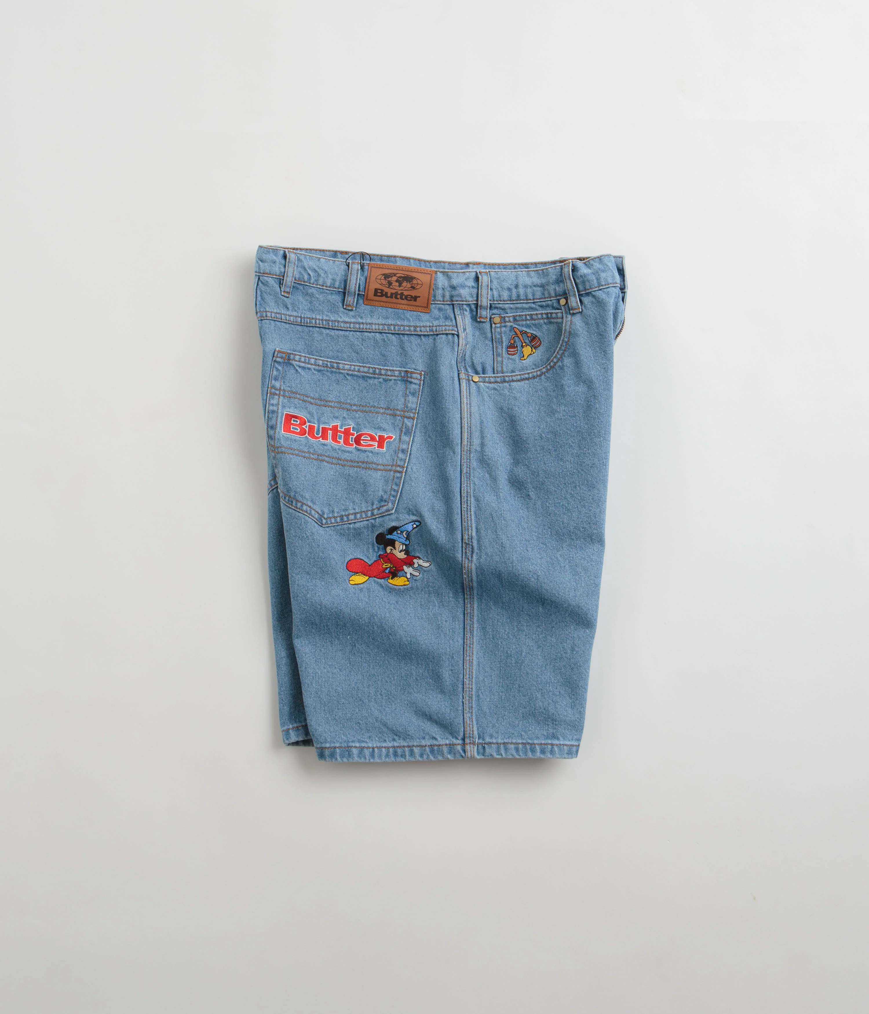 Butter Goods Sorcerer Baggy Denim Shorts - Washed Indigo - Image 2