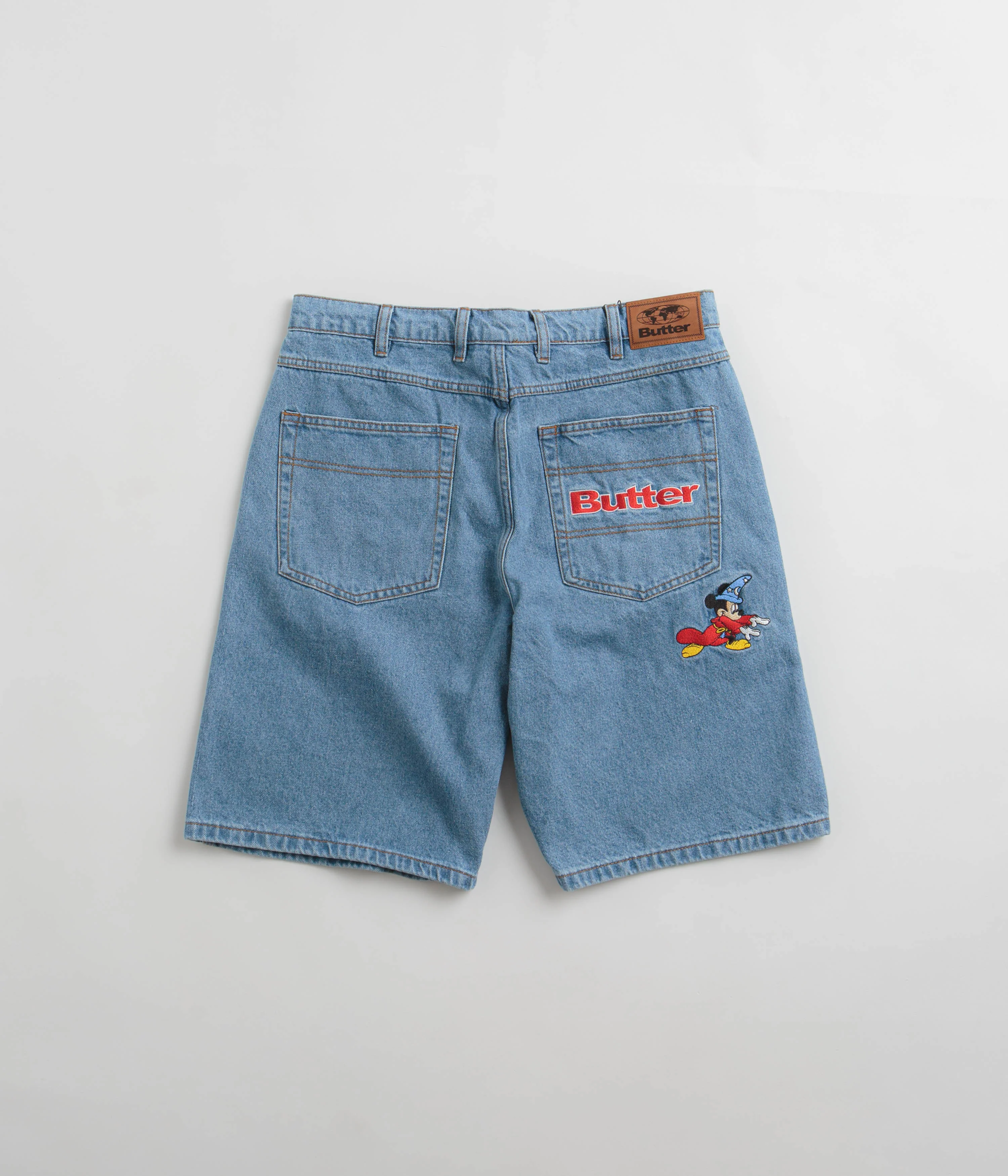 Butter Goods Sorcerer Baggy Denim Shorts - Washed Indigo - Image 3