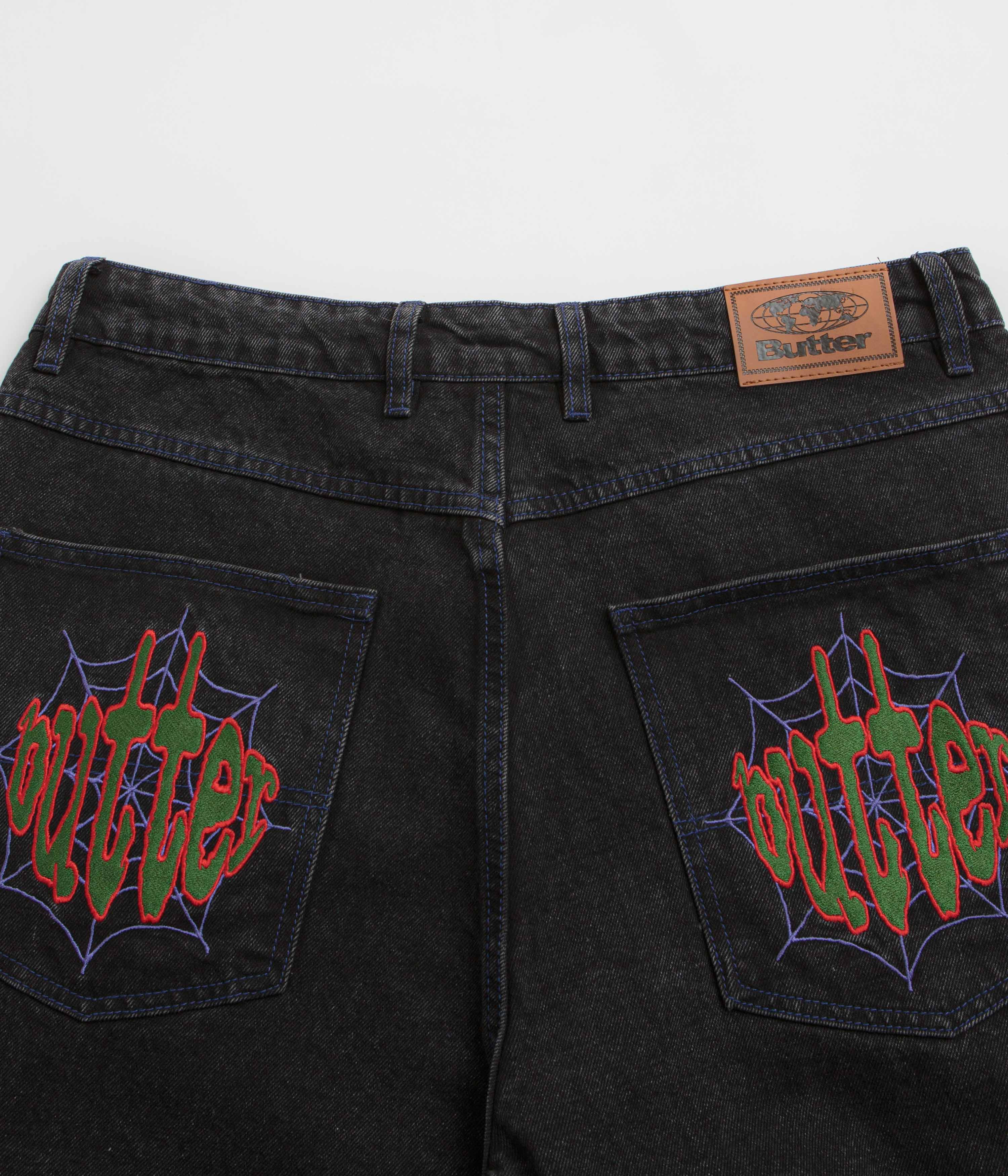 Butter Goods Spider Jeans - Washed Black - Image 9
