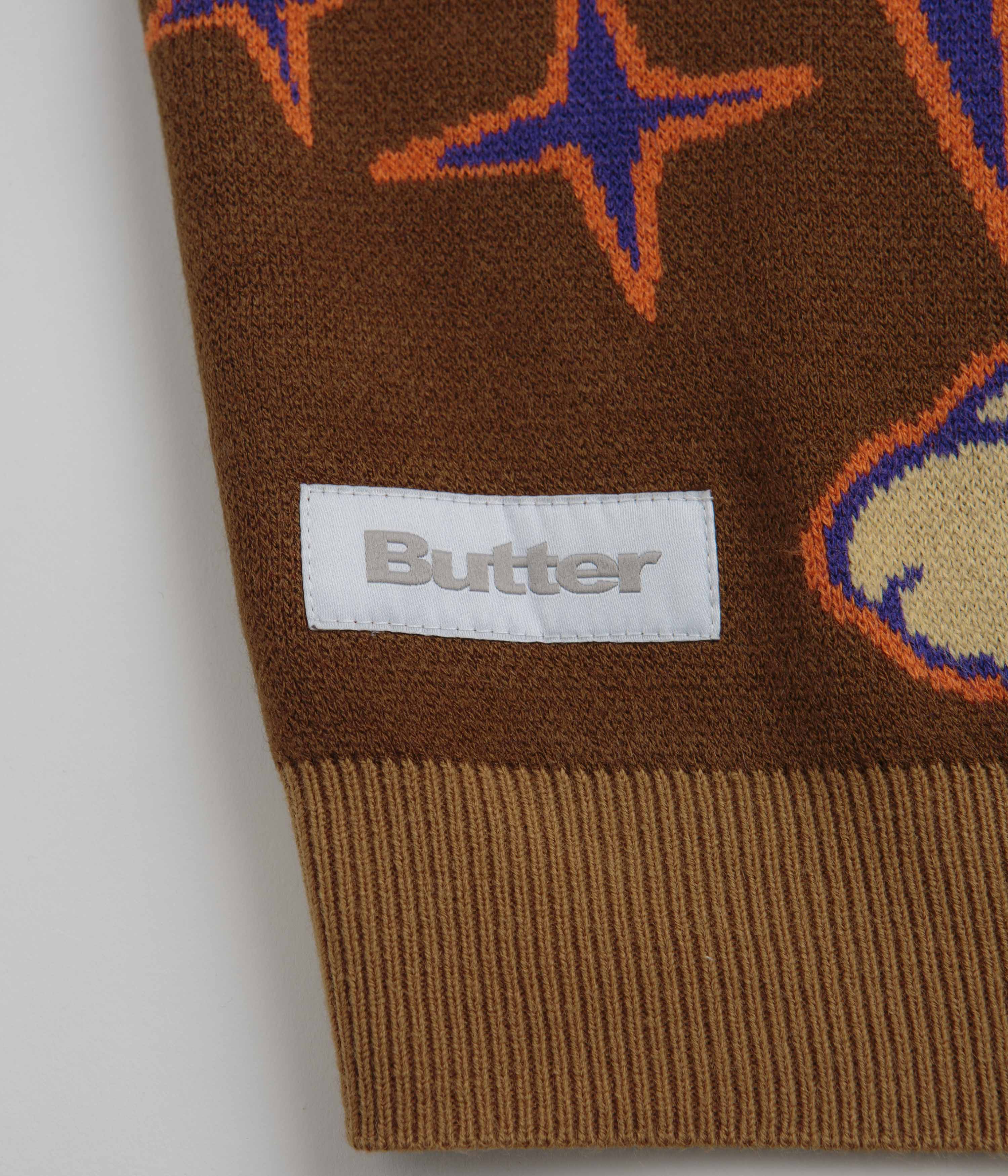 Butter Goods Starry Skies Knitted Vest - Brown - Image 4
