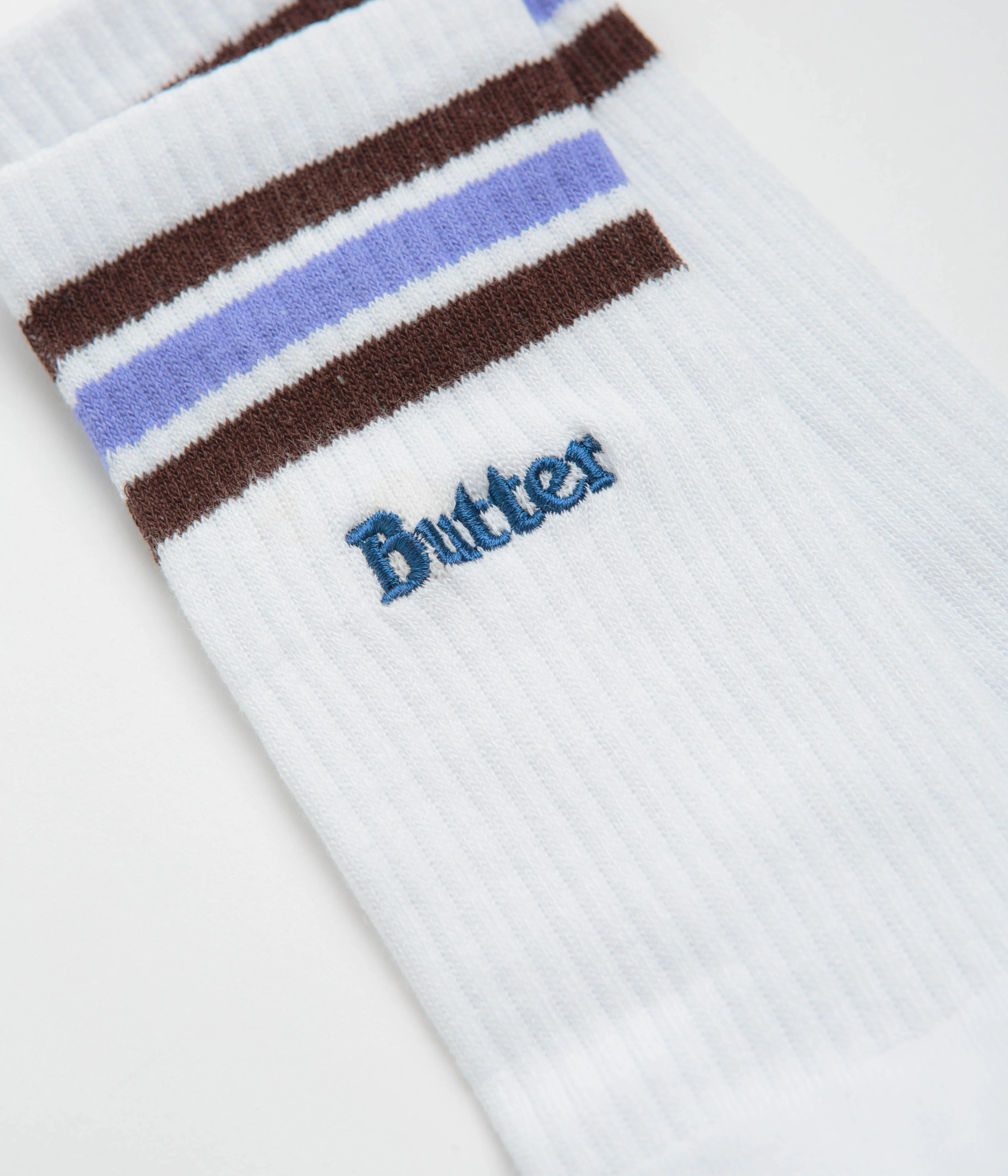 Butter Goods Stripe Socks - White / Purple - Image 3