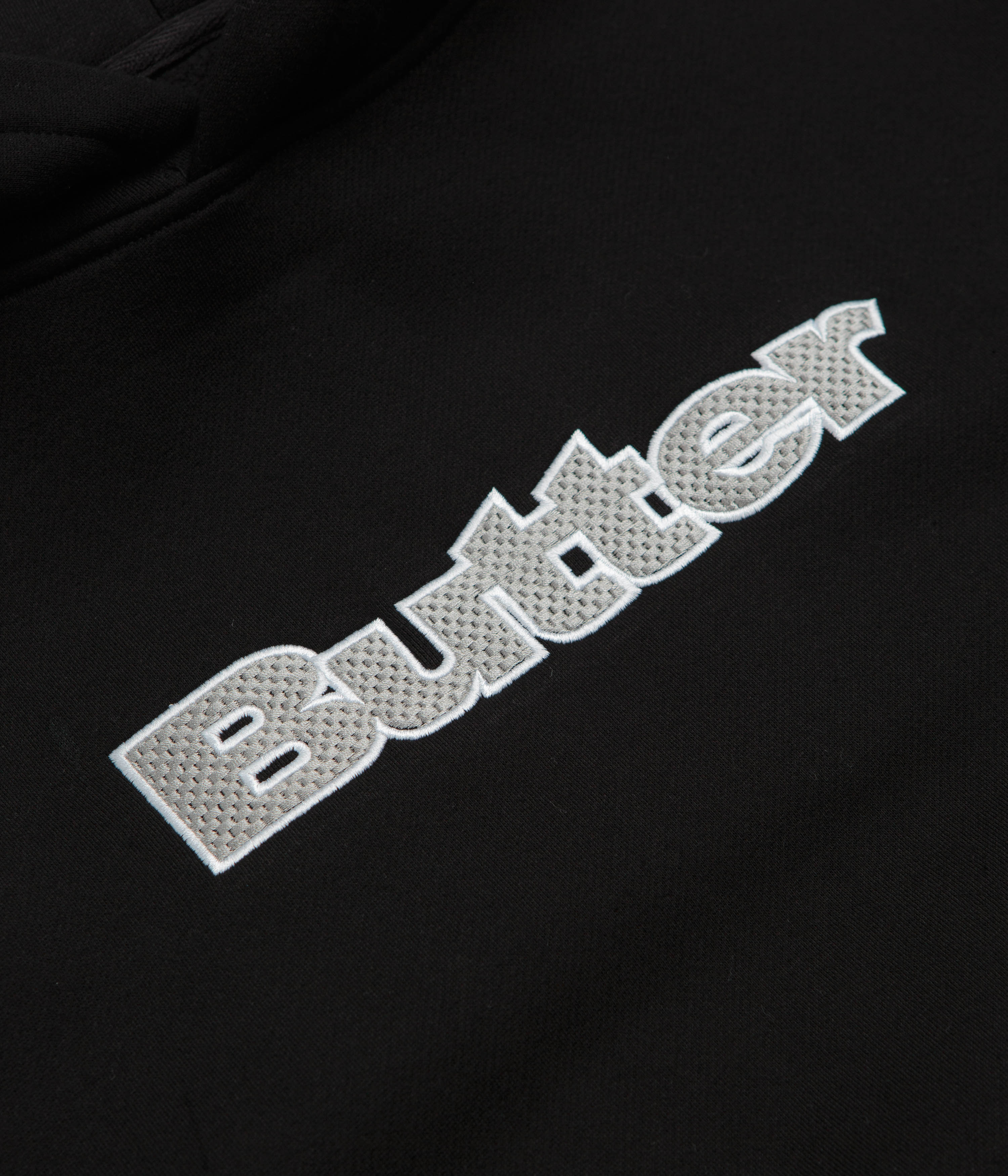 Butter Goods Textured Logo Hoodie - Black - Image 3