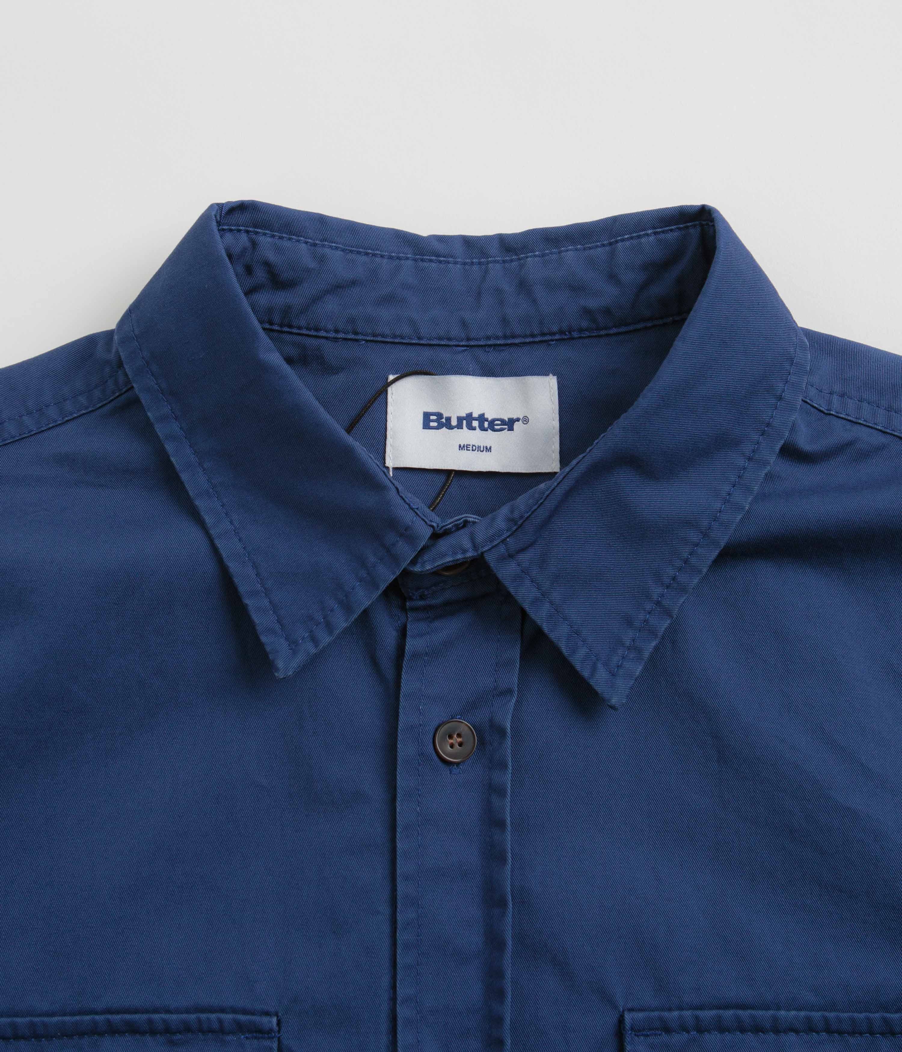 Butter Goods Washed Pocket Shirt - Work Blue - Image 2