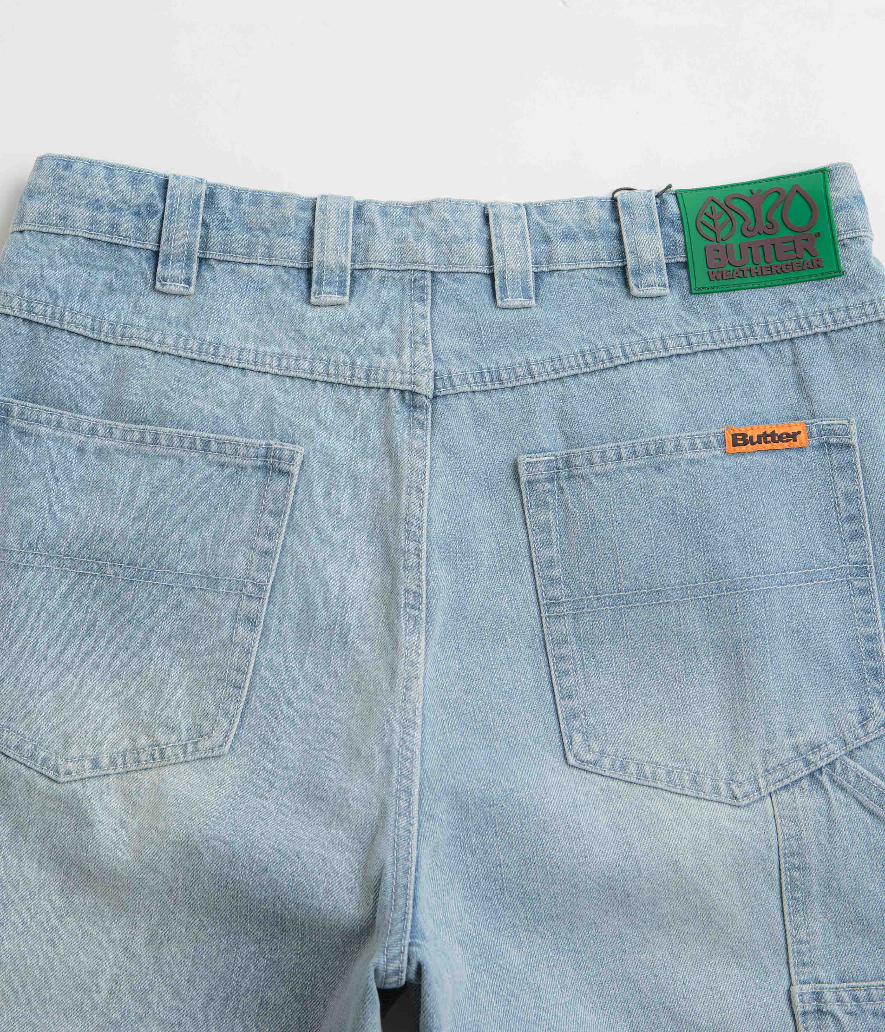 Butter Goods Weathergear Denim Shorts - Faded Blue - Image 7