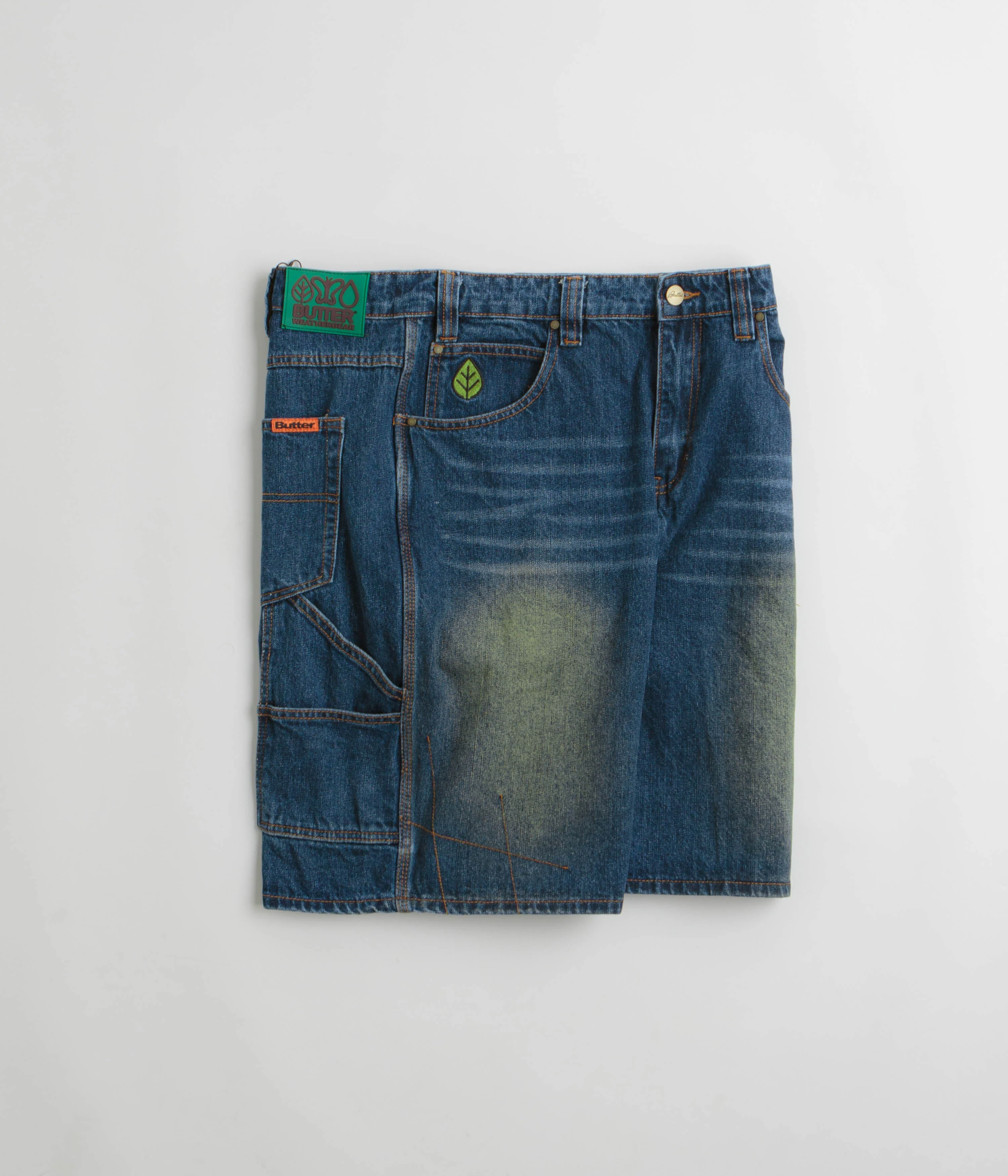 Butter Goods Weathergear Denim Shorts - Repaired Indigo - Image 2