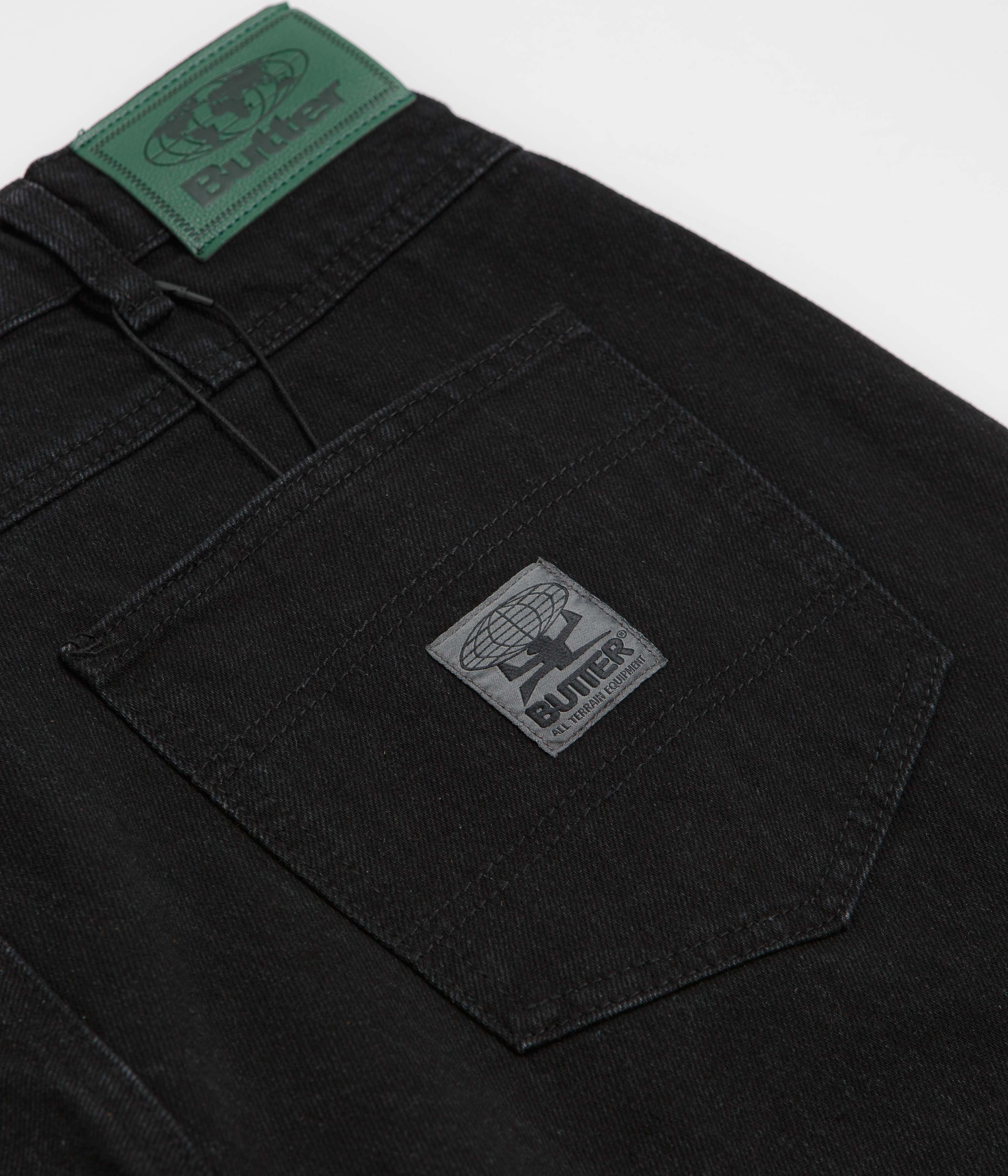 Butter Goods Wide Cut Jeans - Dark Washed Black - Image 8