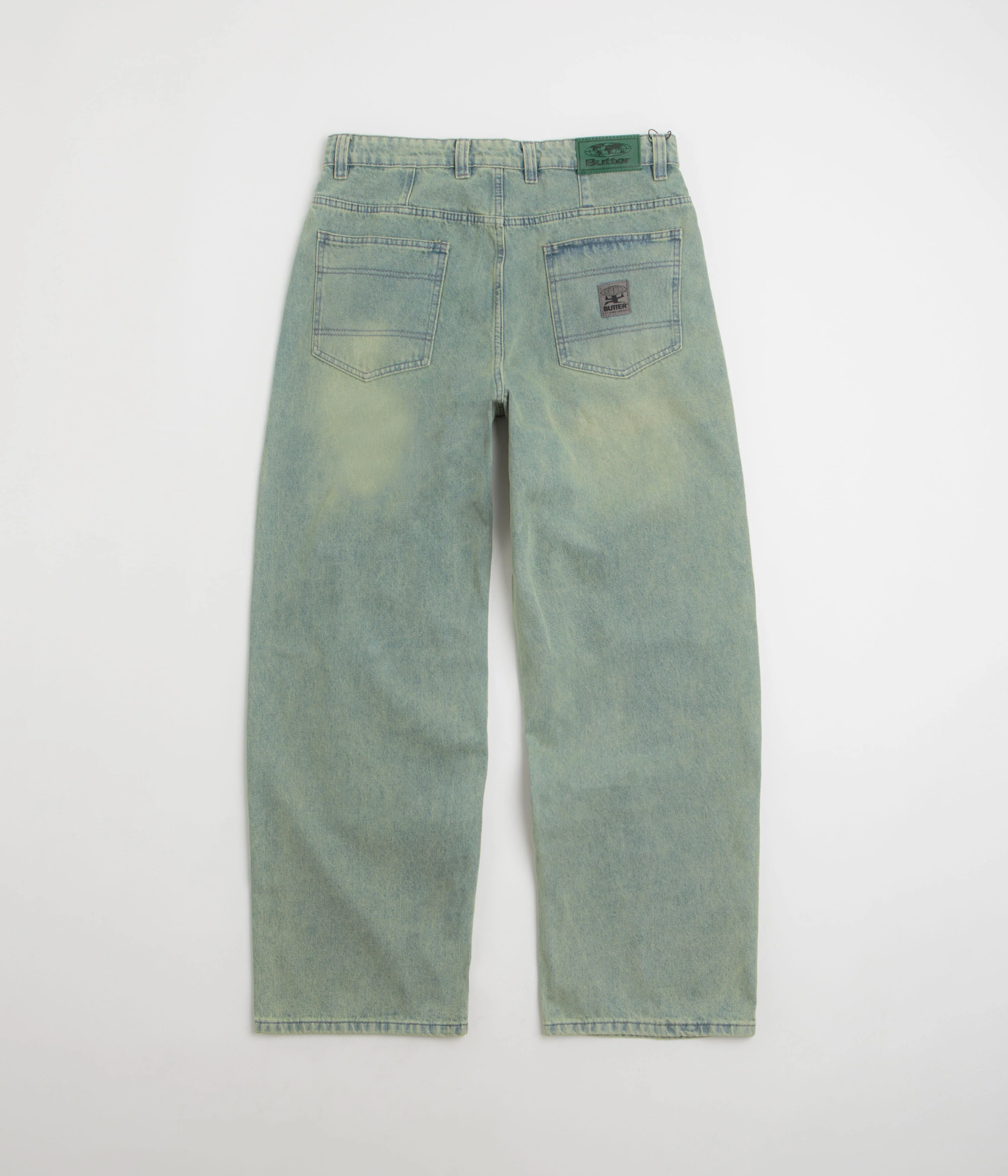 Butter Goods Wide Cut Jeans - Tinted Blue Wash - Image 3
