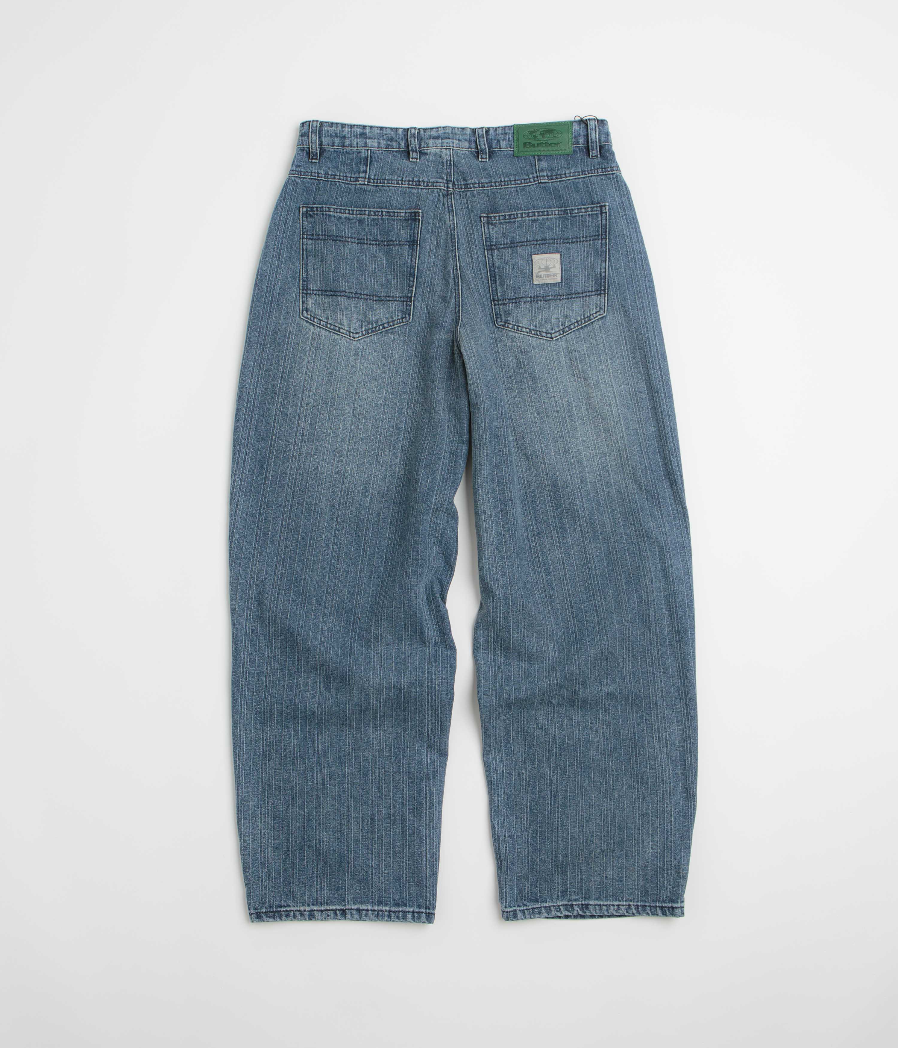 Butter Goods Wide Cut Jeans - Vertical Stripe - Image 3