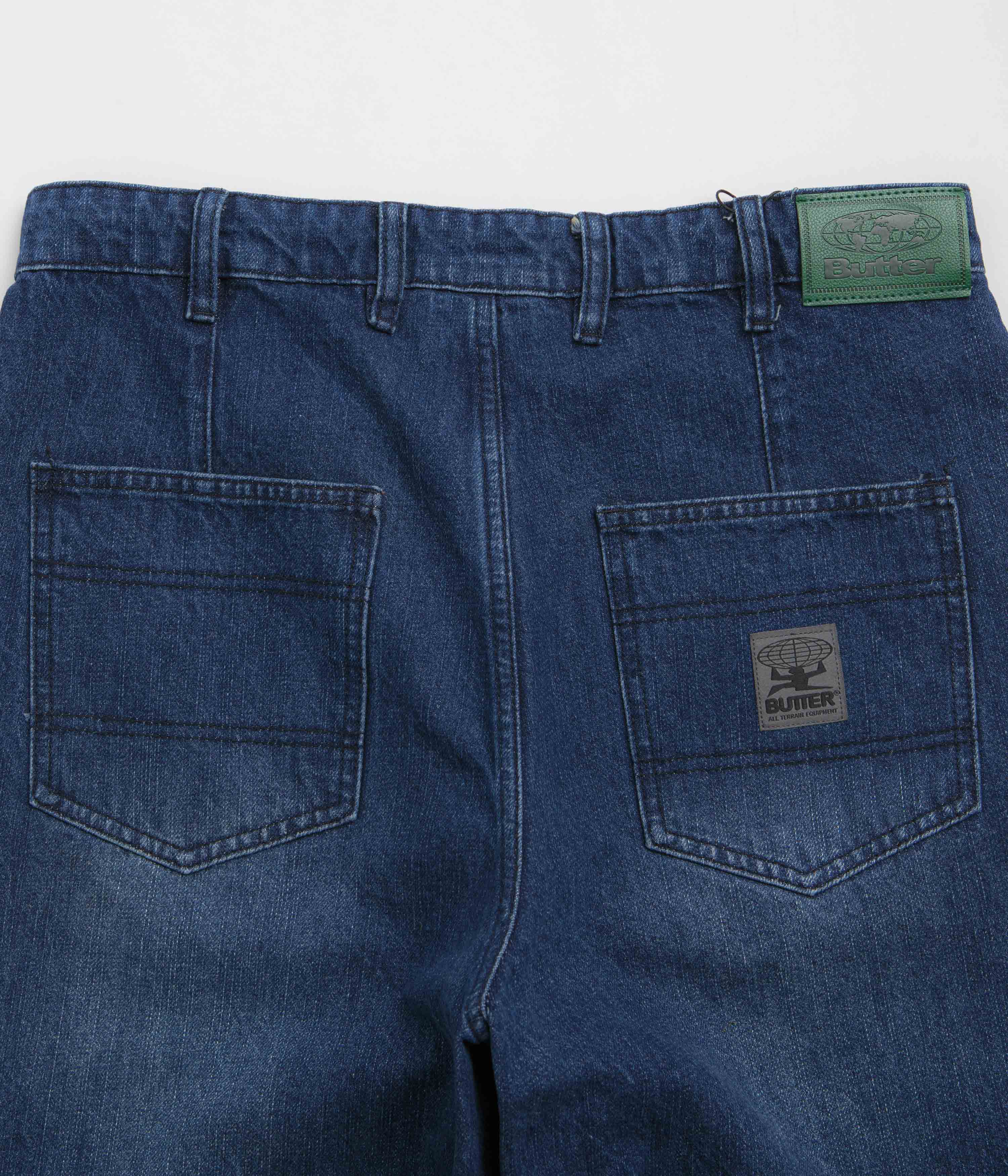 Butter Goods Wide Cut Jeans - Washed Slub Blue - Image 7