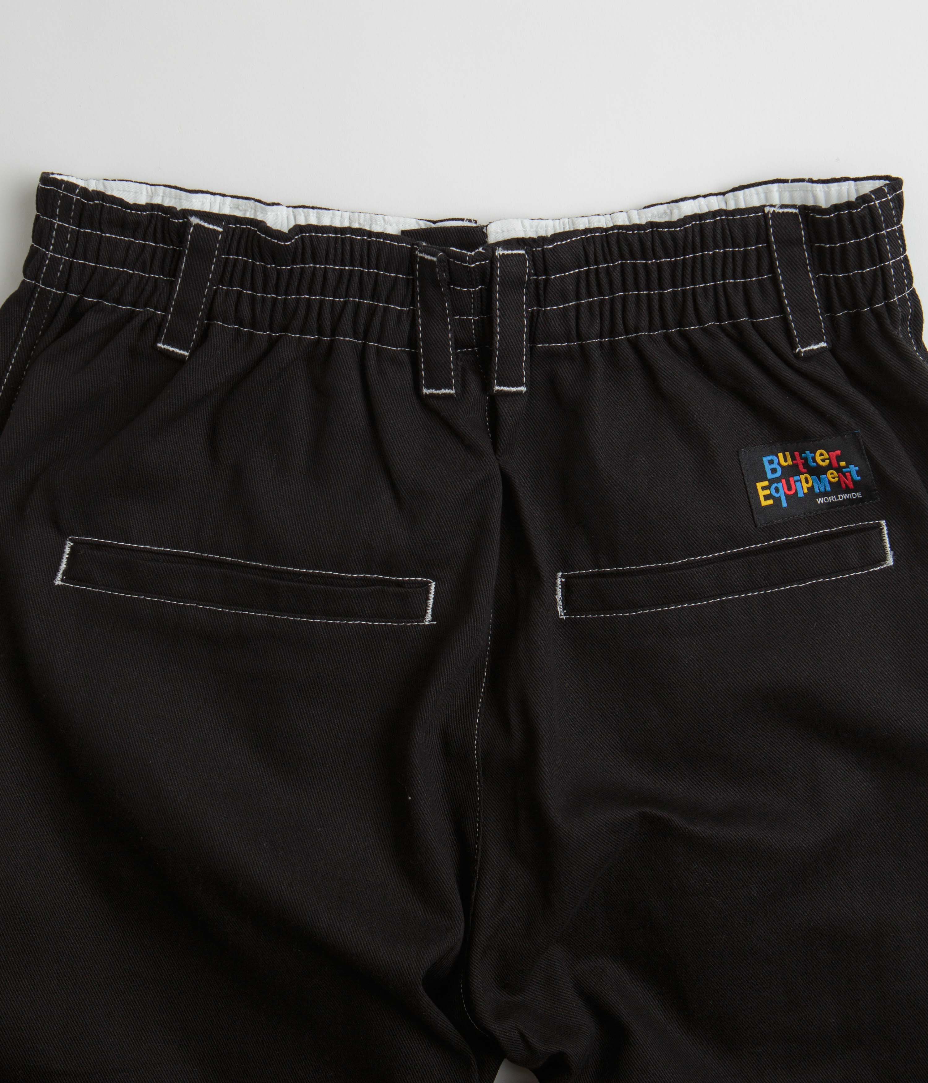 Butter Goods Wide Leg Pants - Black / White - Image 6