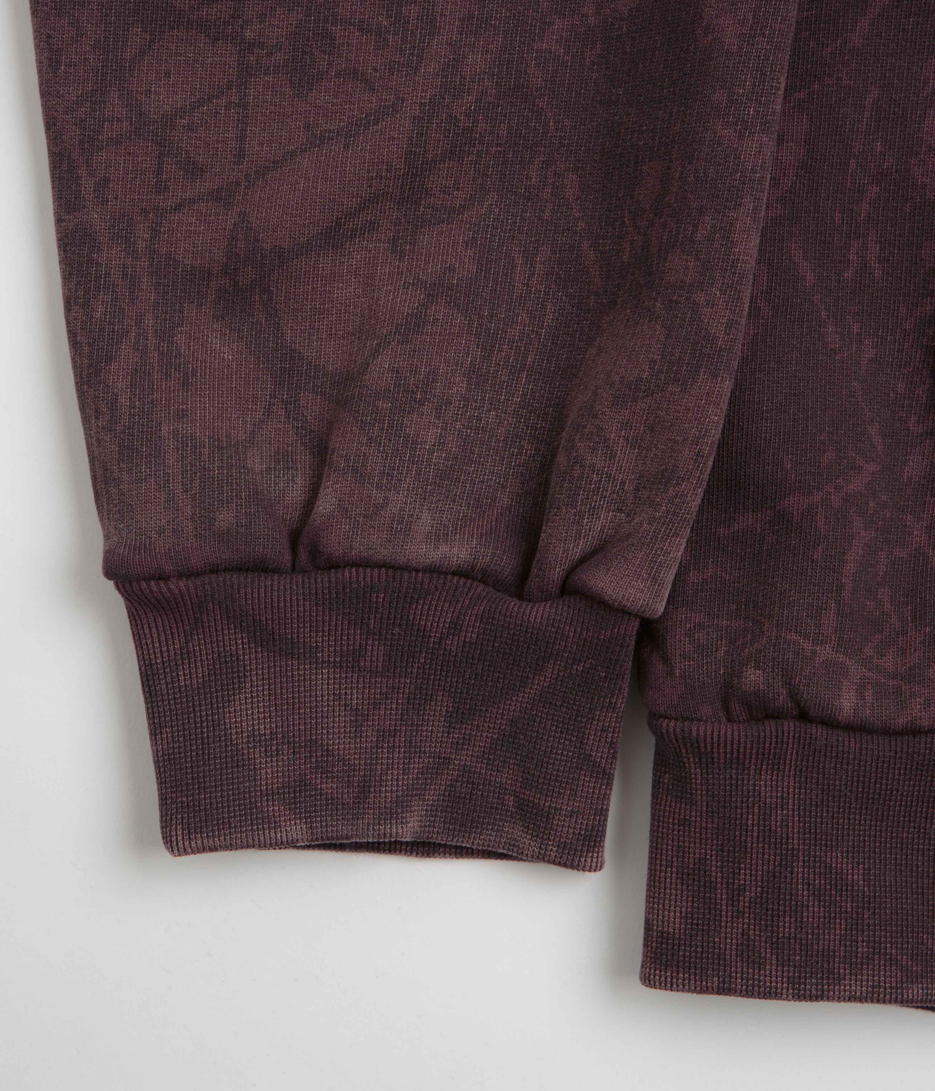 Butter Goods Woods Camo Zip-Thru Hoodie - Washed Burgundy - Image 5