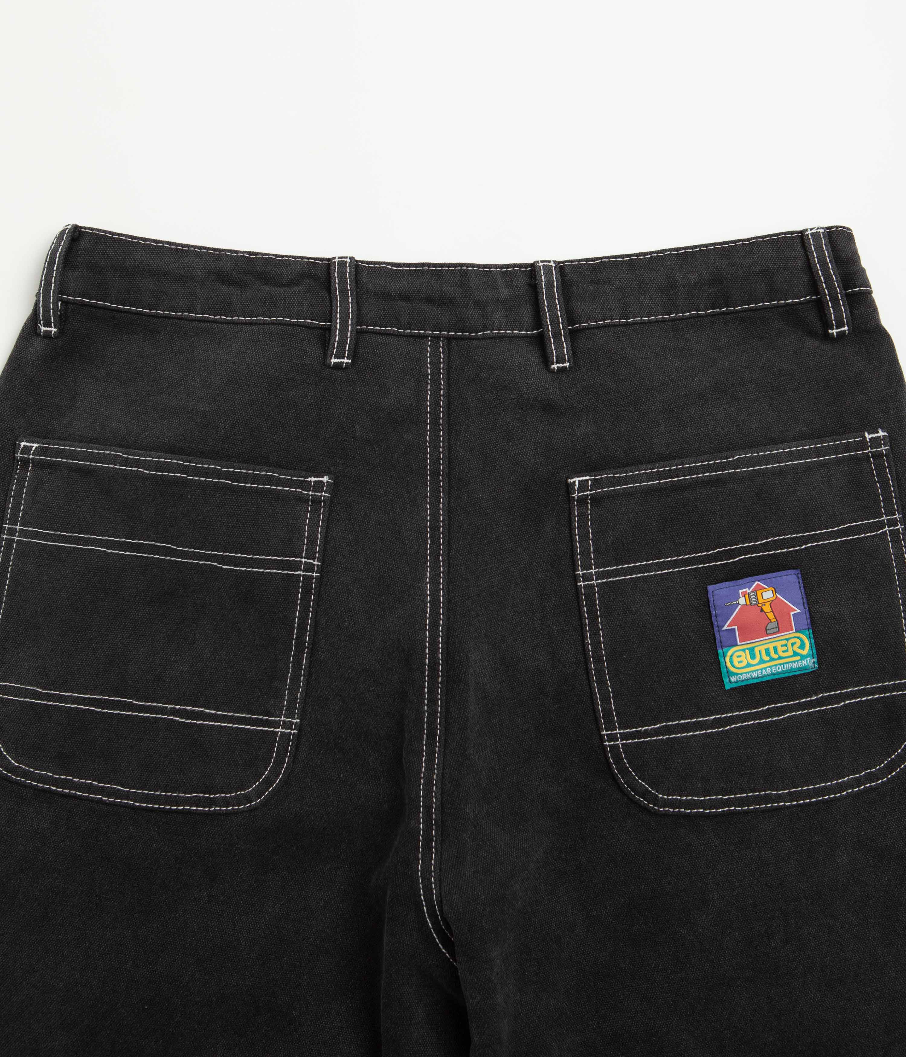 Butter Goods Work Double Knee Pants - Washed Black - Image 6