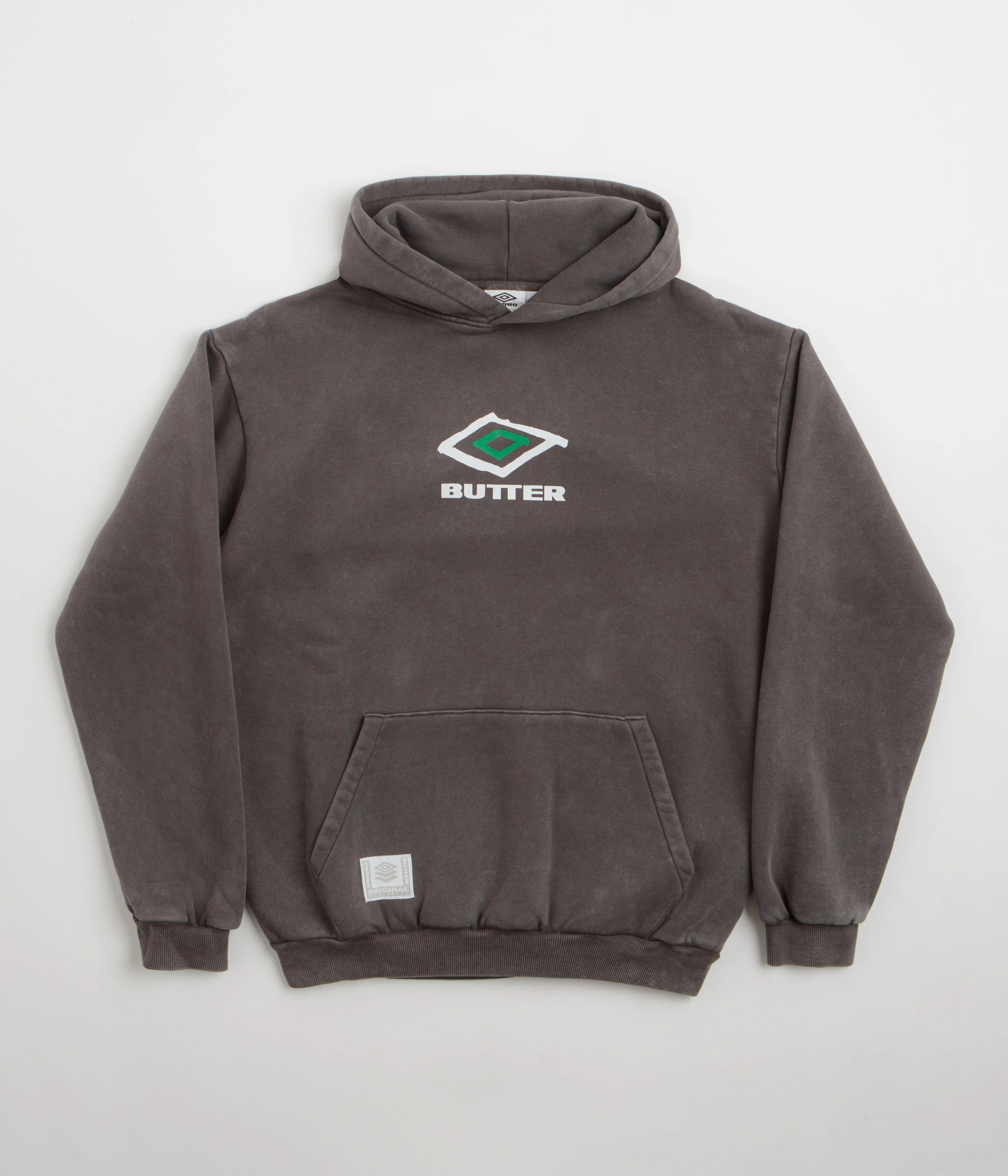 Butter Goods x Umbro Ball Hoodie - Washed Black - Image 7