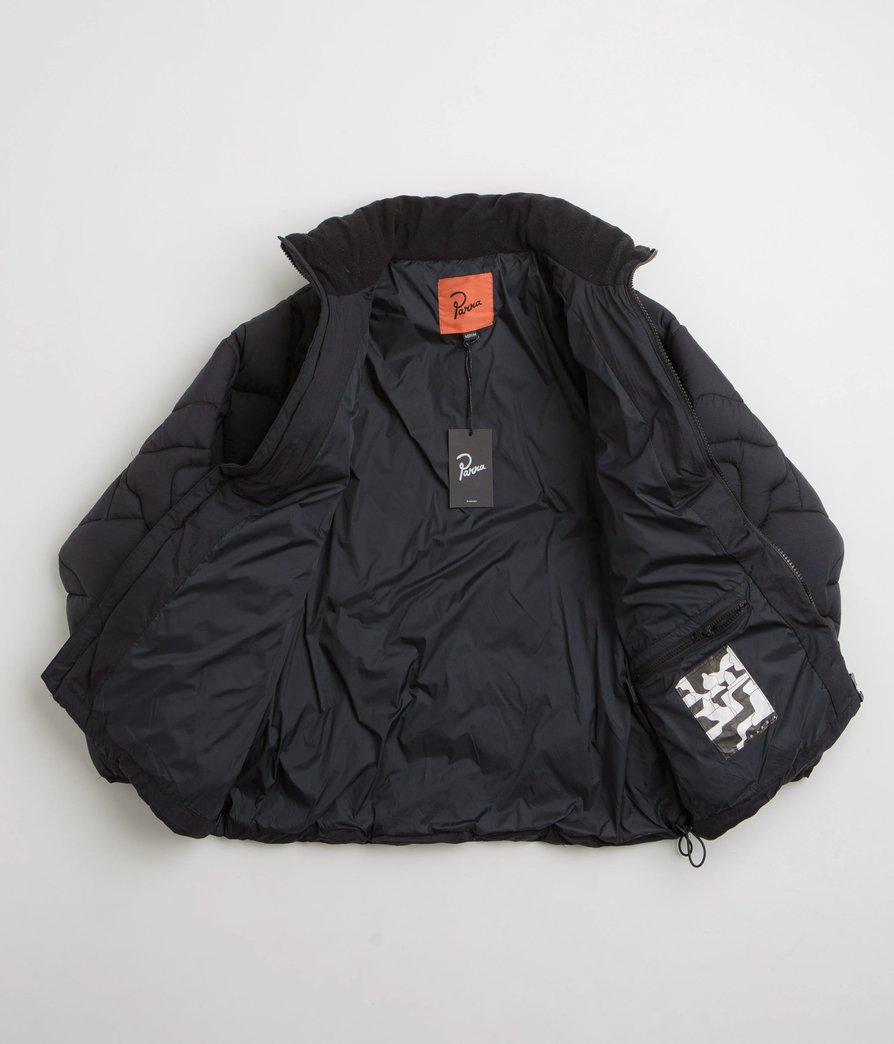 by Parra Boring Village Puffer Jacket - Black - Image 2