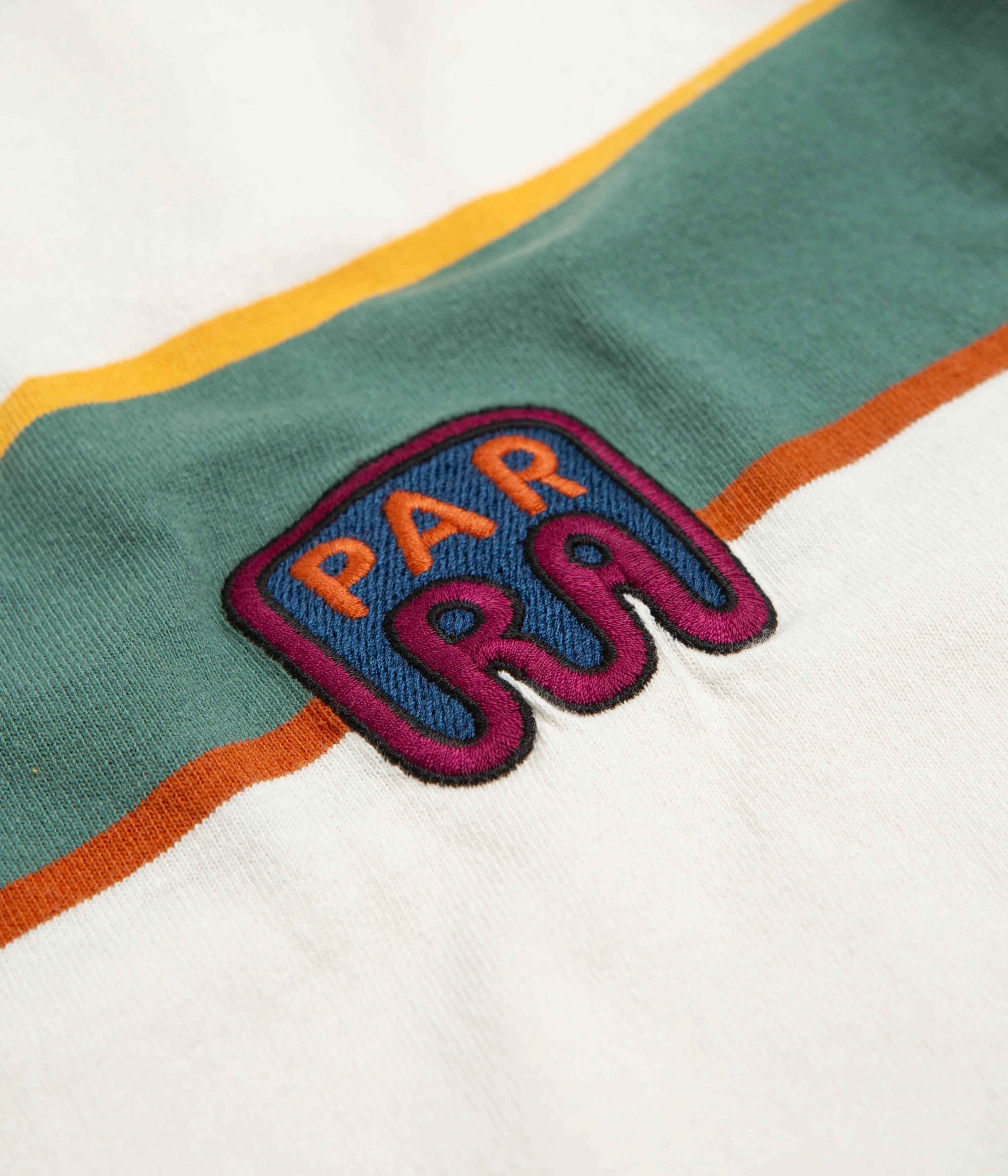 by Parra Fast Food Logo Striped T-Shirt - Burned Yellow - Image 2