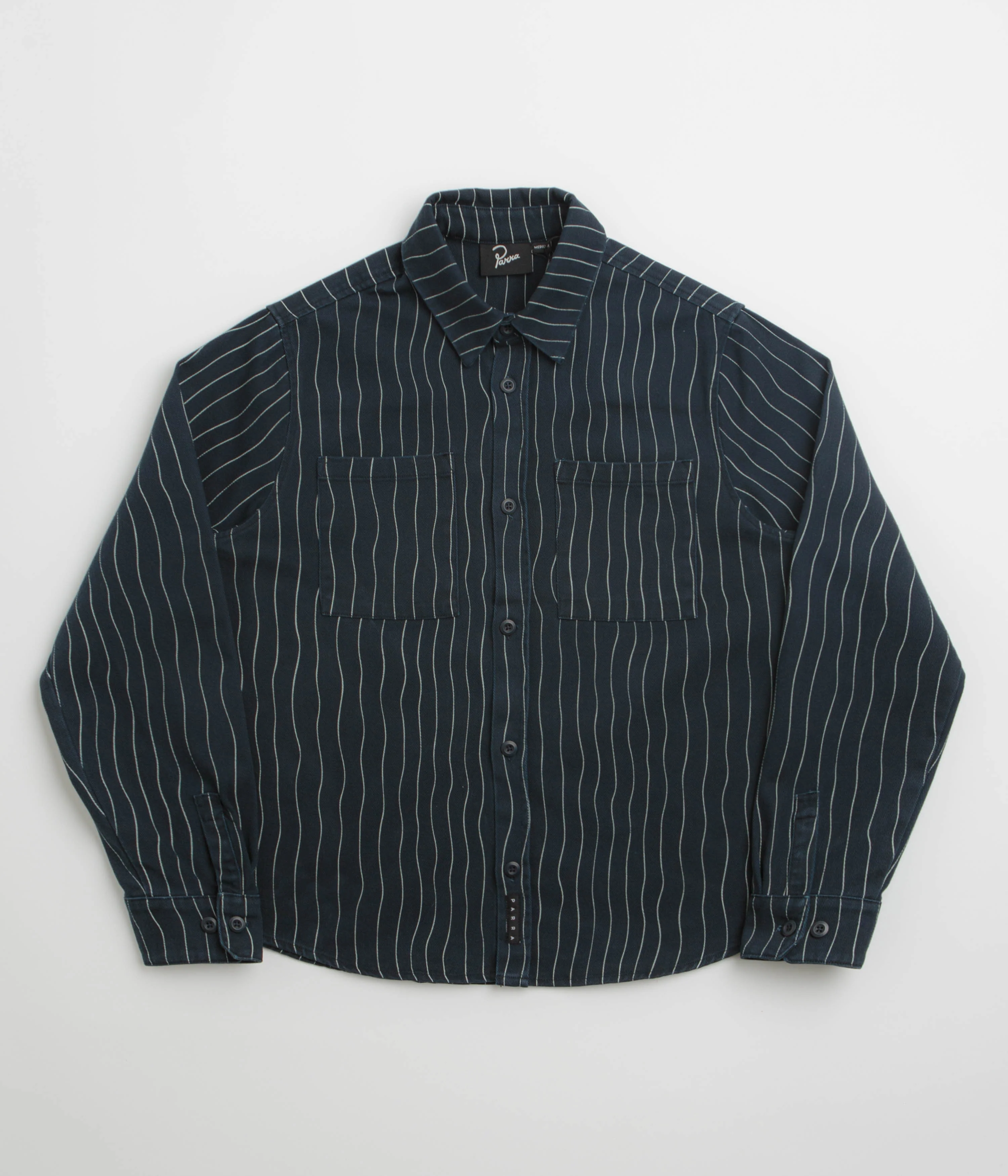 by Parra Meandering Lines Shirt - Navy Blue