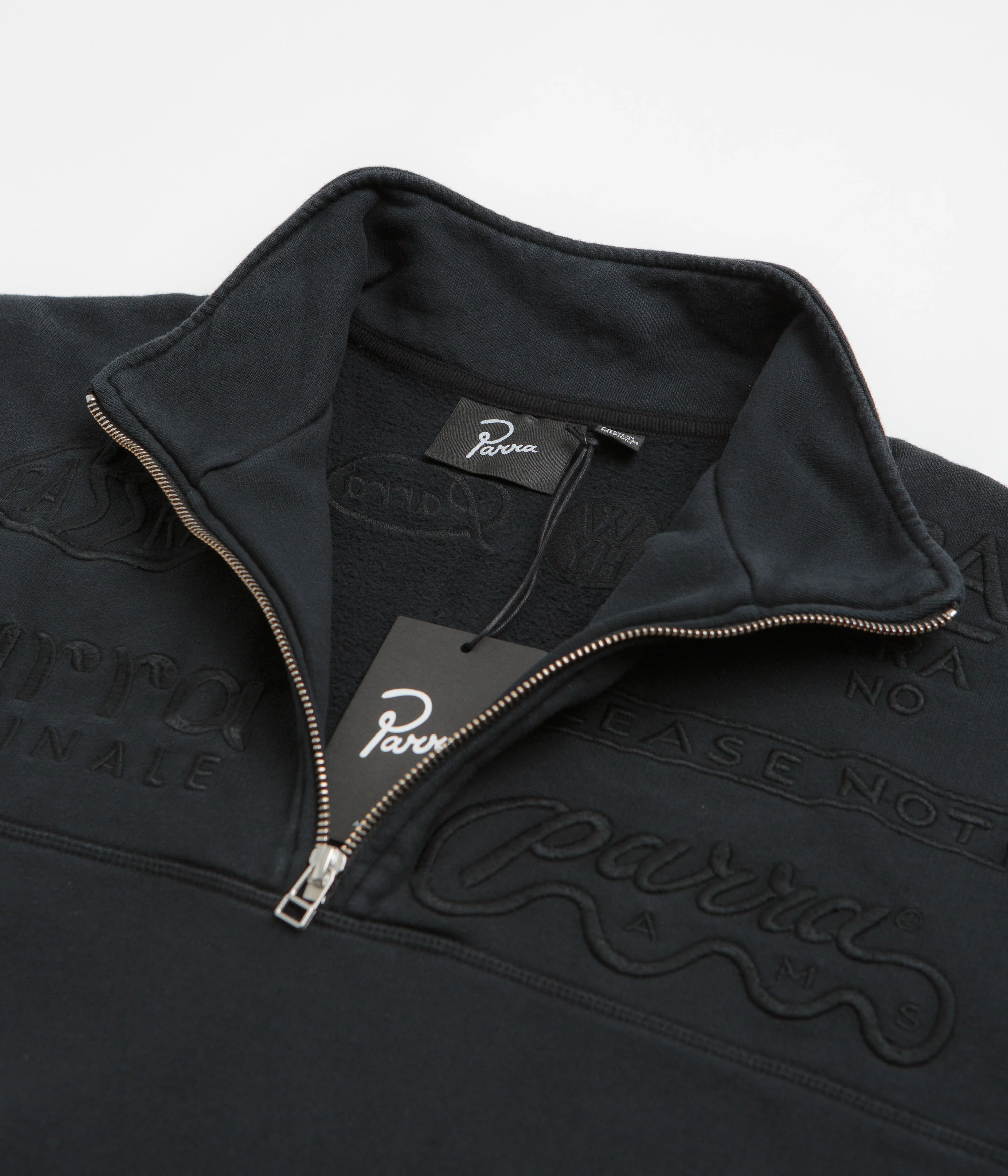 by Parra Media Training Quarter Zip Sweatshirt - Black - Image 3