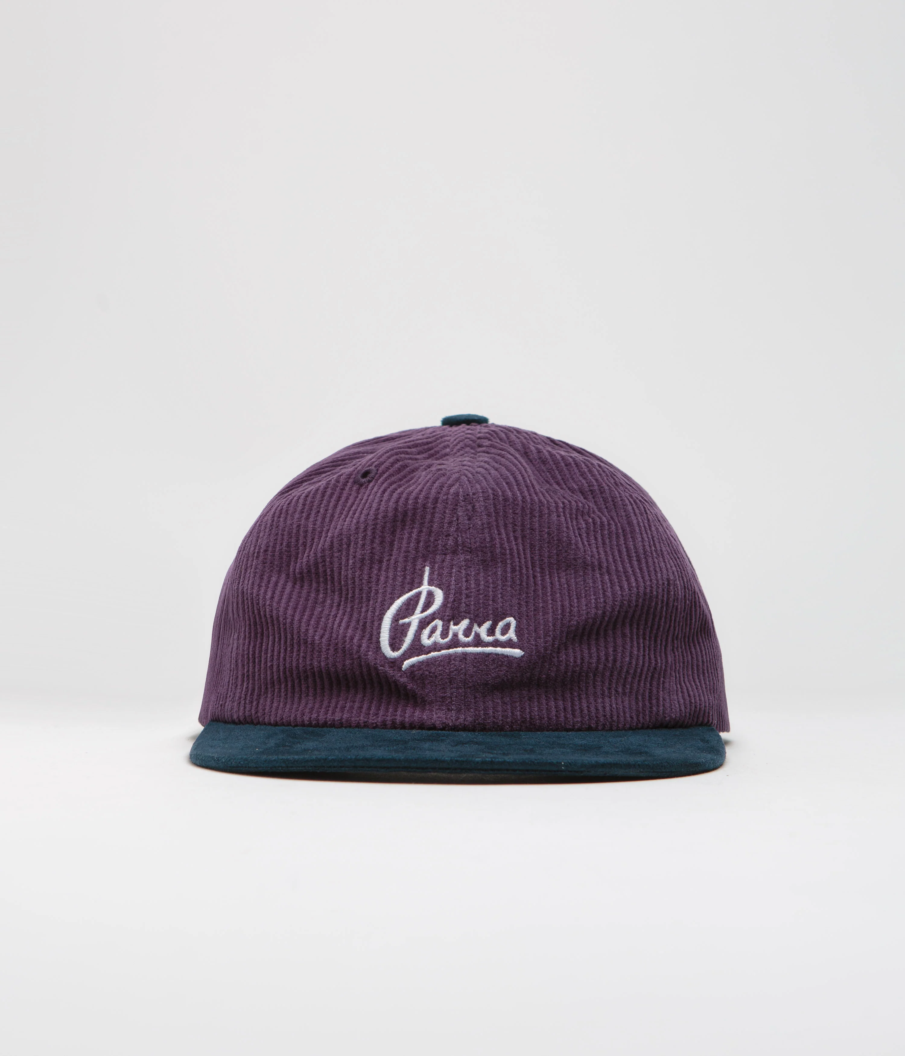 by Parra Painters Script Corduroy Cap - Purple - Image 2