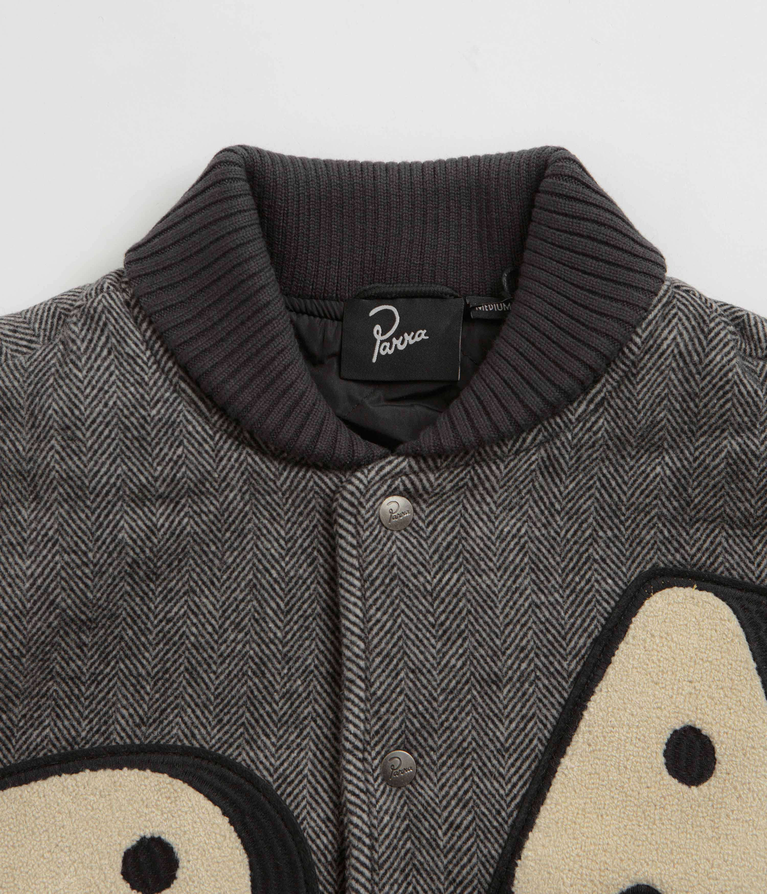 by Parra Rounded Par Varsity Jacket - Dark Grey - Image 5