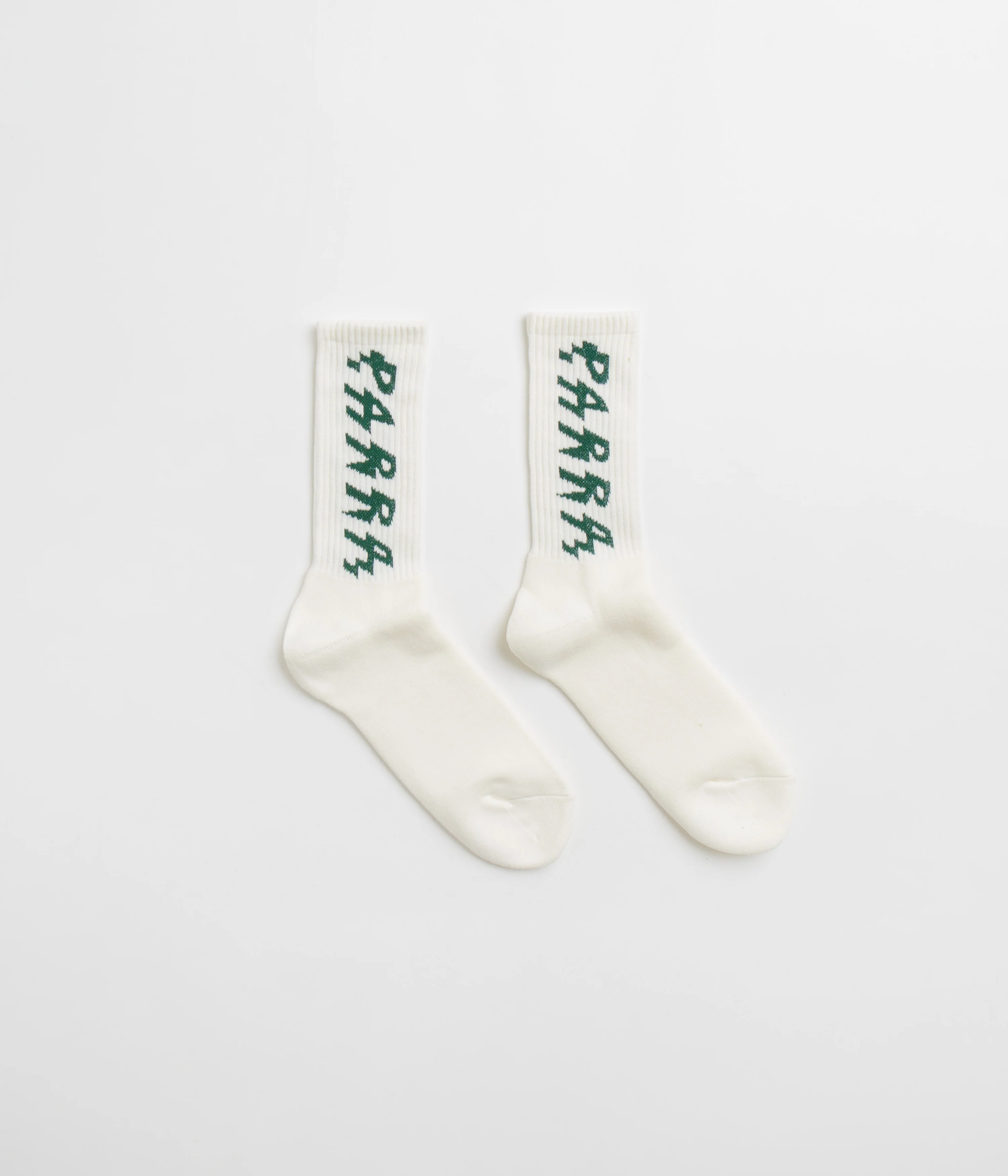 by Parra Shocker Logo Crew Socks - White / White