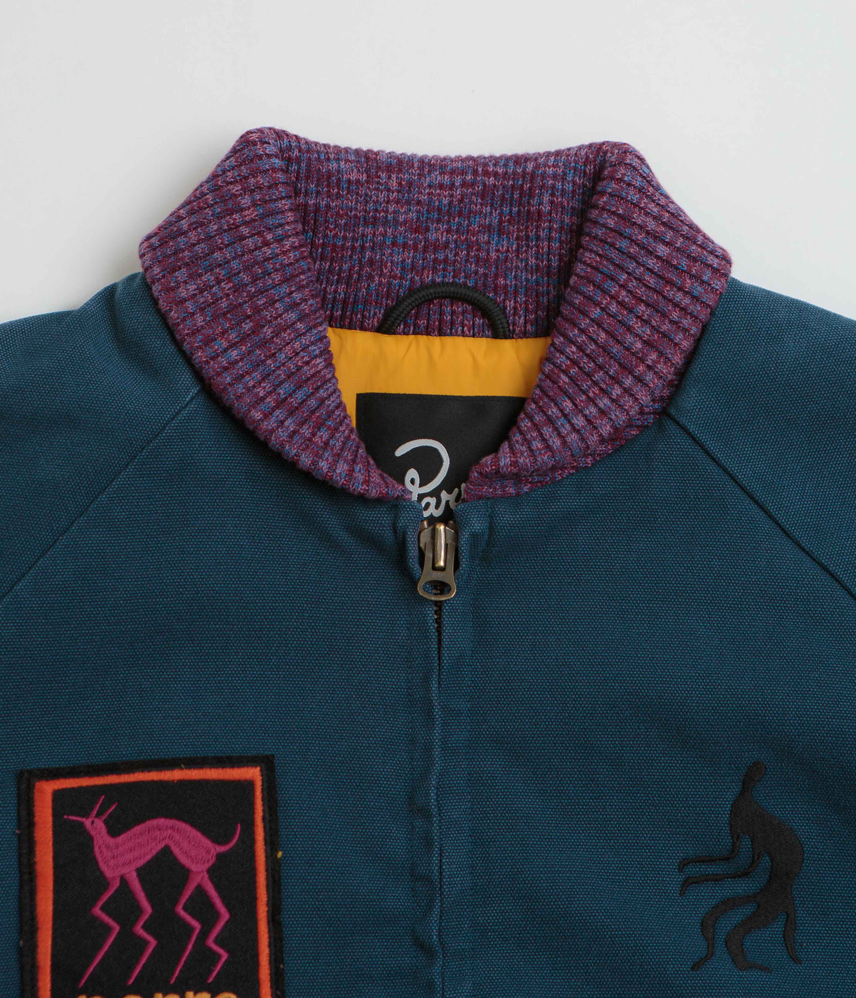 by Parra Skull Stalker Varsity Jacket - Washed Blue - Image 4