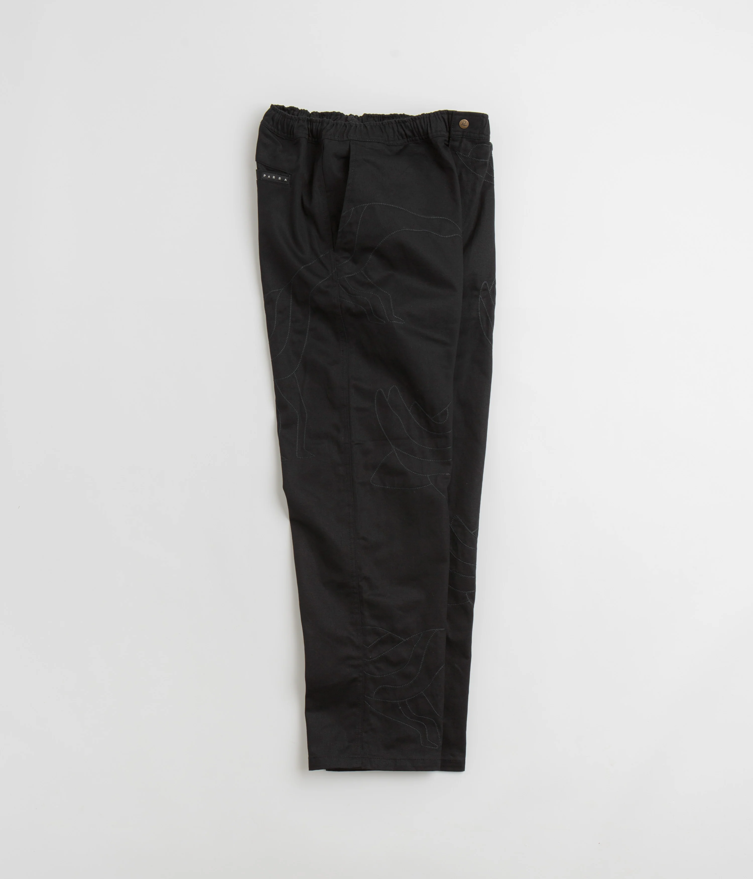 by Parra Stitched Up Duck Pants - Black / Black - Image 2