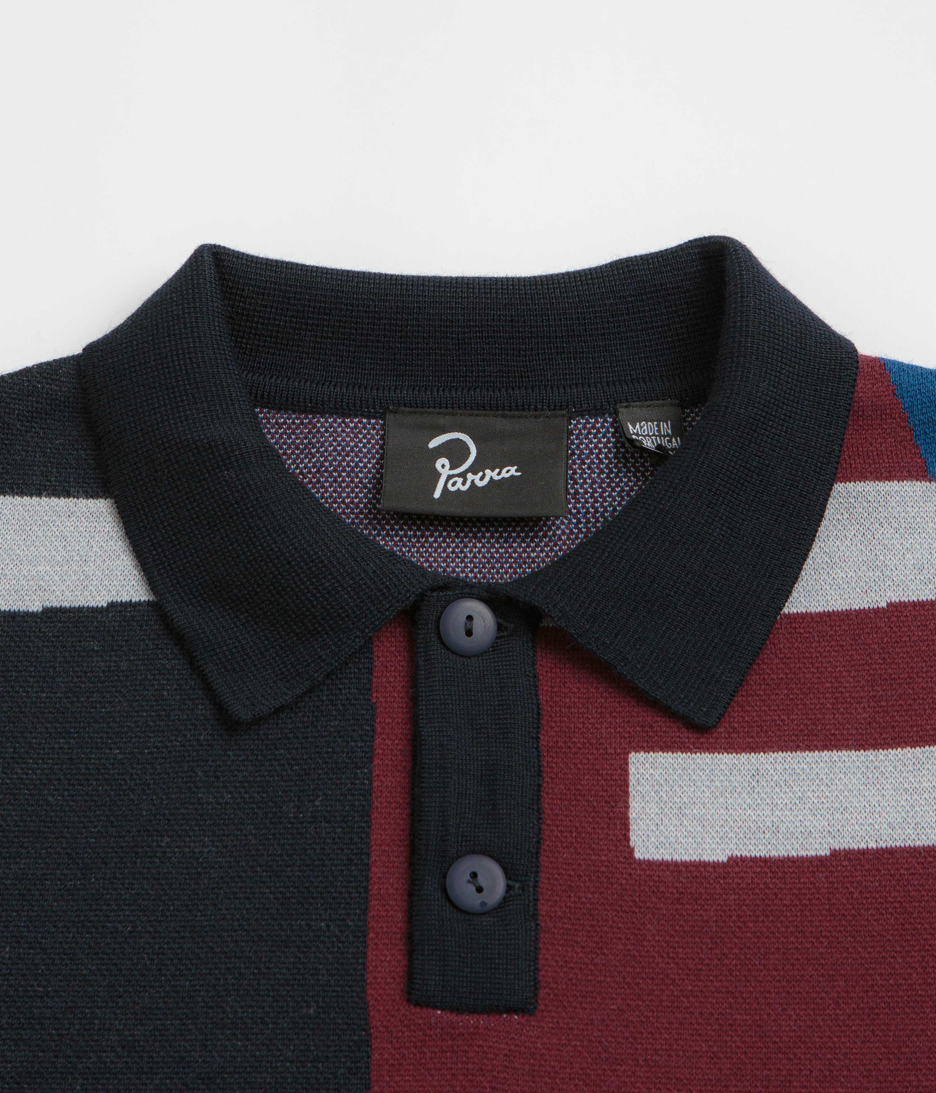 by Parra Vertical Forest Knitted Polo Shirt - Blue - Image 3