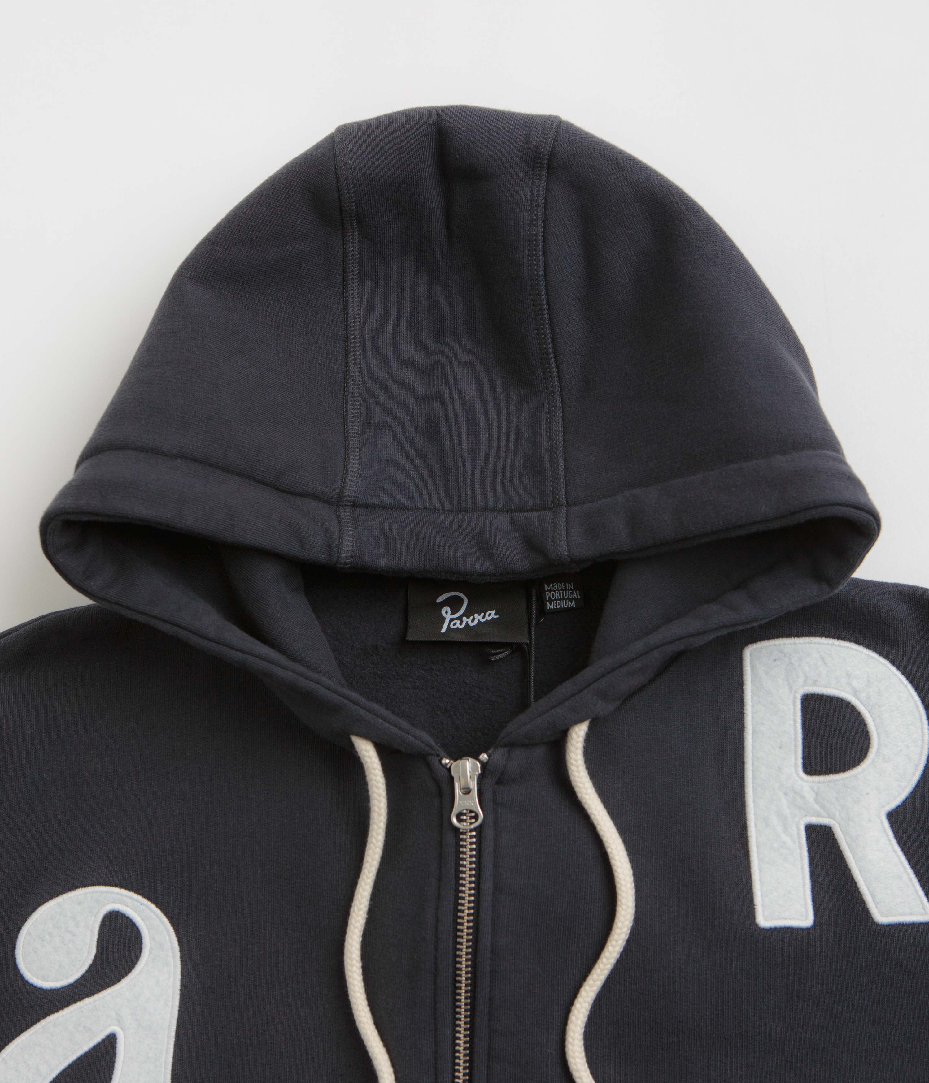 by Parra Word Salad Full Zip Hoodie - Dark Navy - Image 3