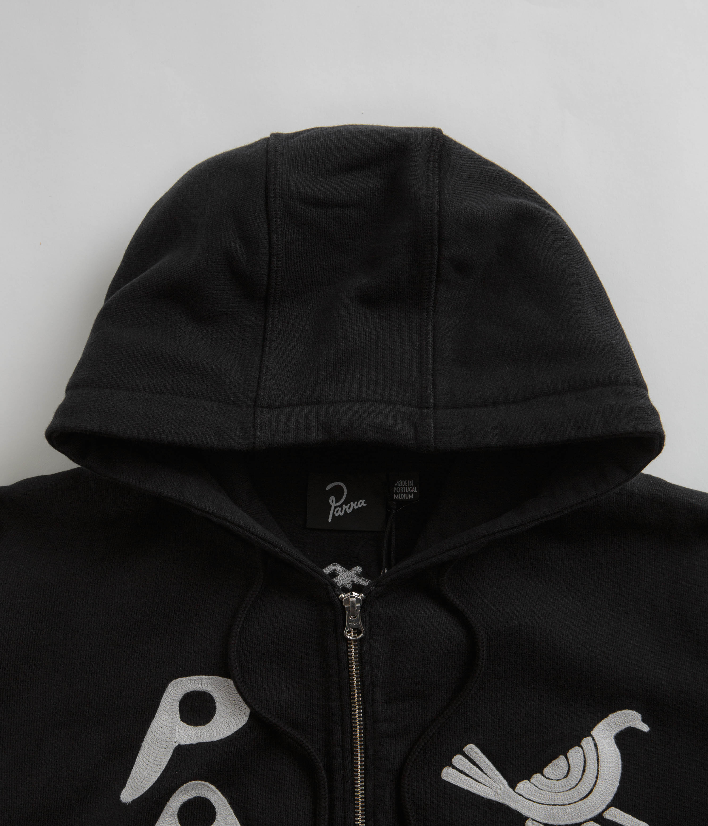 by Parra Zipped Pigeon Zip Hoodie - Black - Image 4