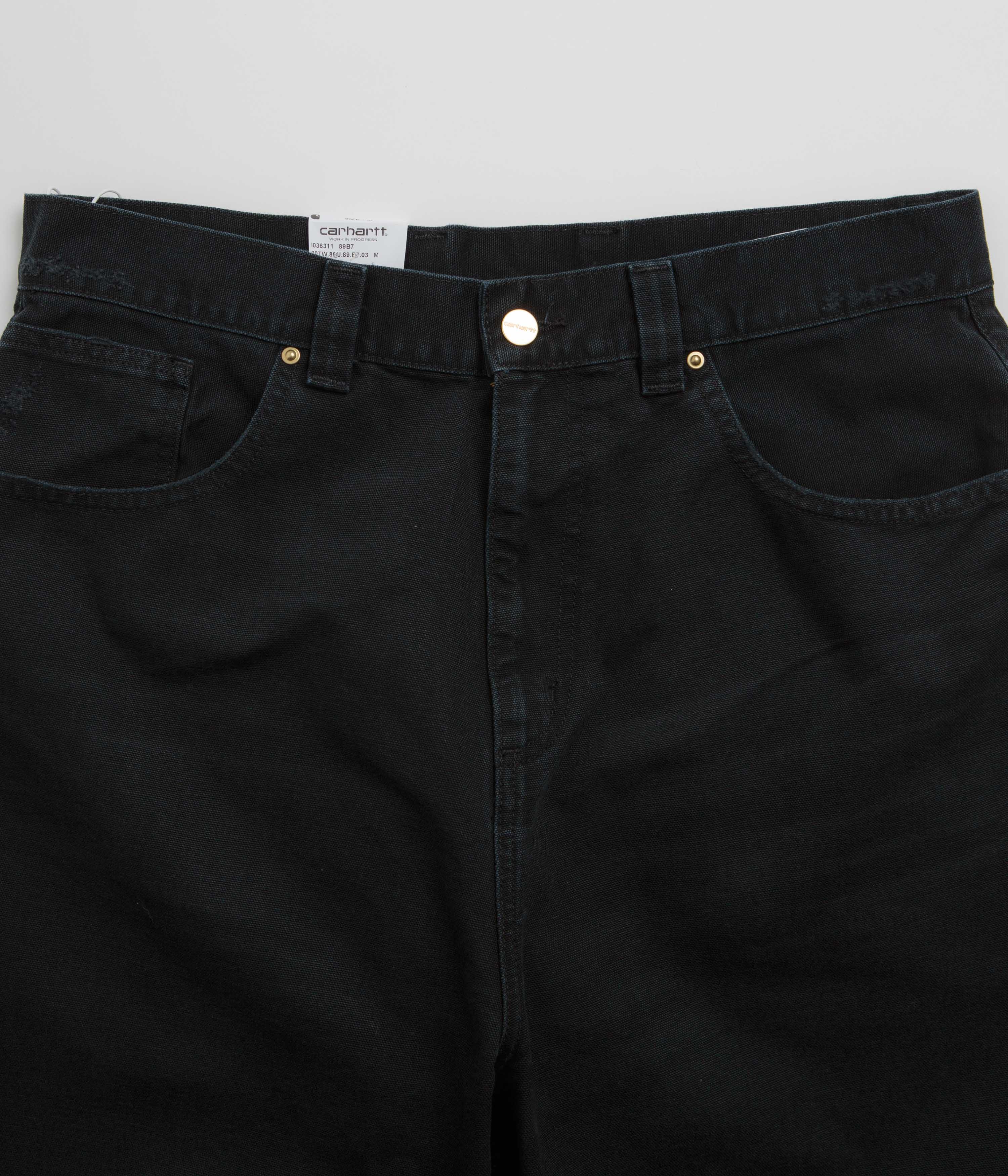 Carhartt Brandon Canvas Pants - Black Grind Wash - Image 5