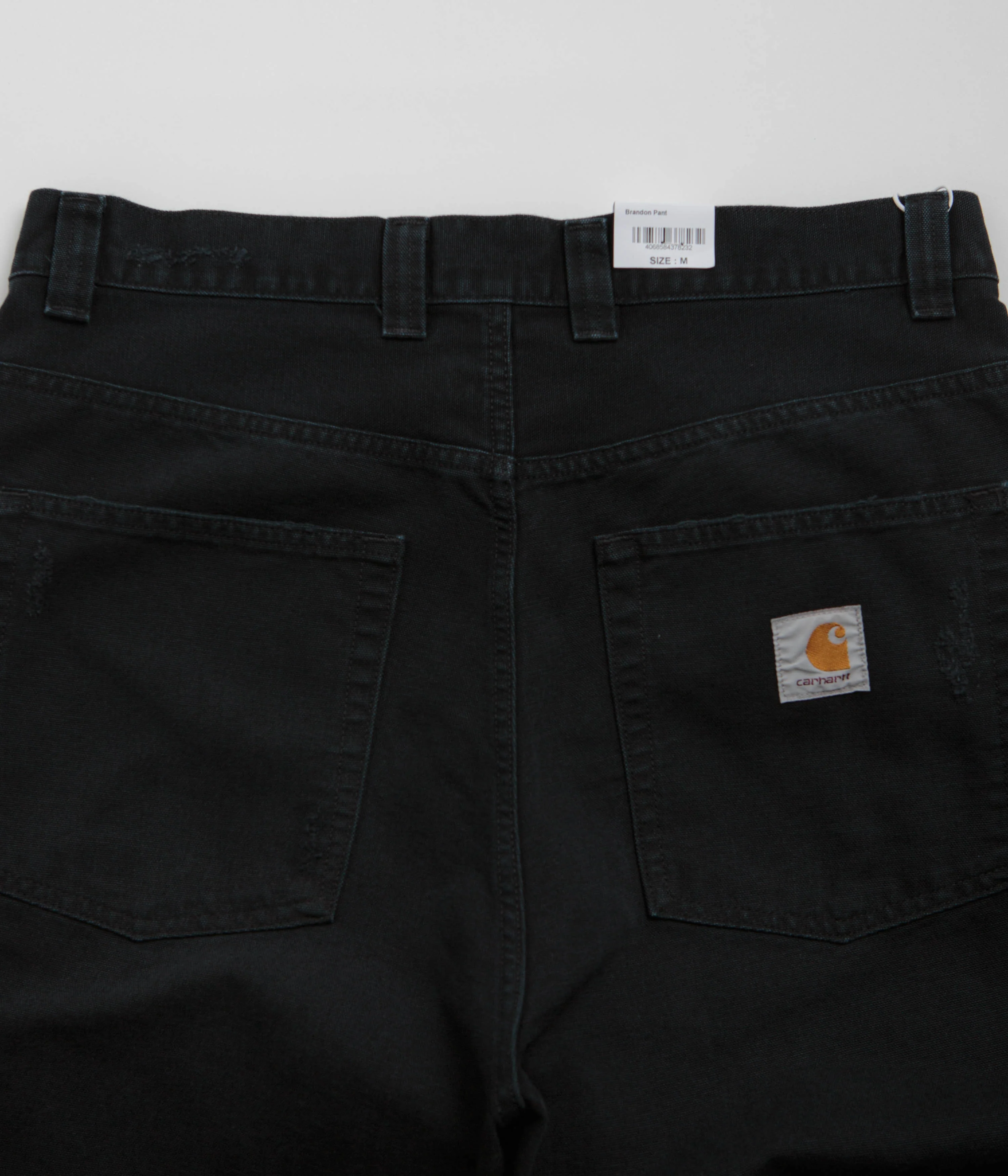Carhartt Brandon Canvas Pants - Black Grind Wash - Image 7