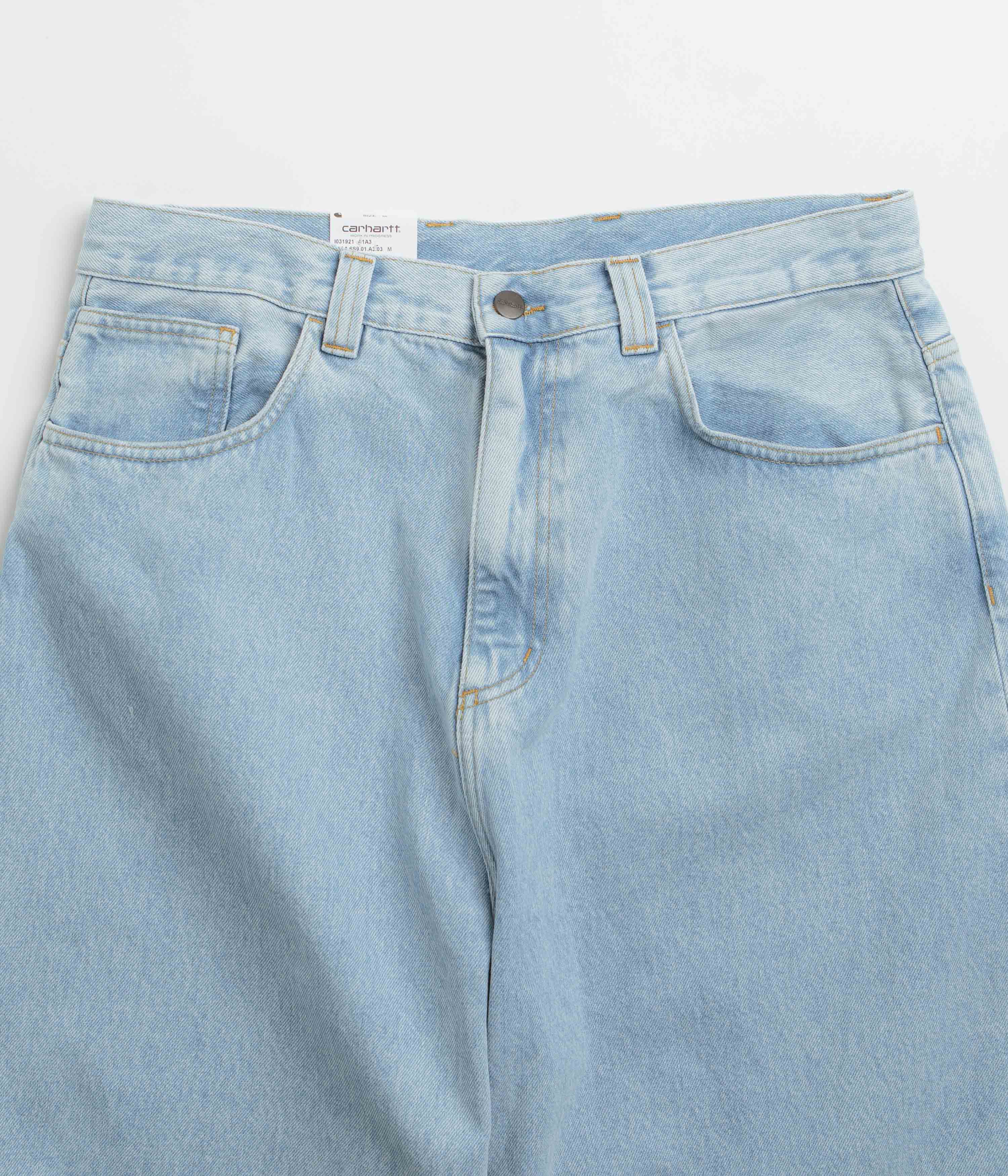 Carhartt Brandon Shorts - Blue Heavy Stone Bleach - Image 4