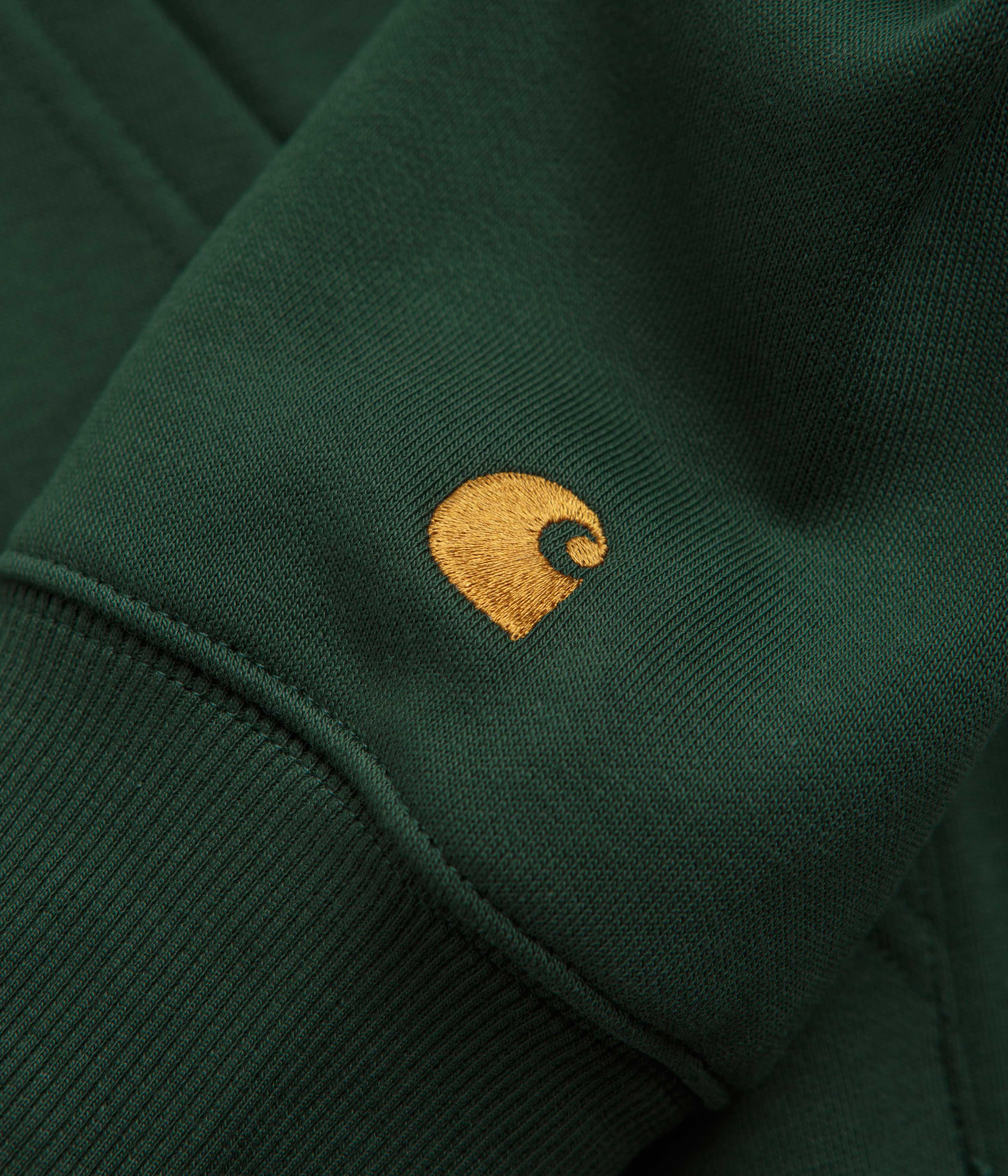 Carhartt Chase Zip Neck Sweatshirt - Sycamore Tree / Gold - Image 3