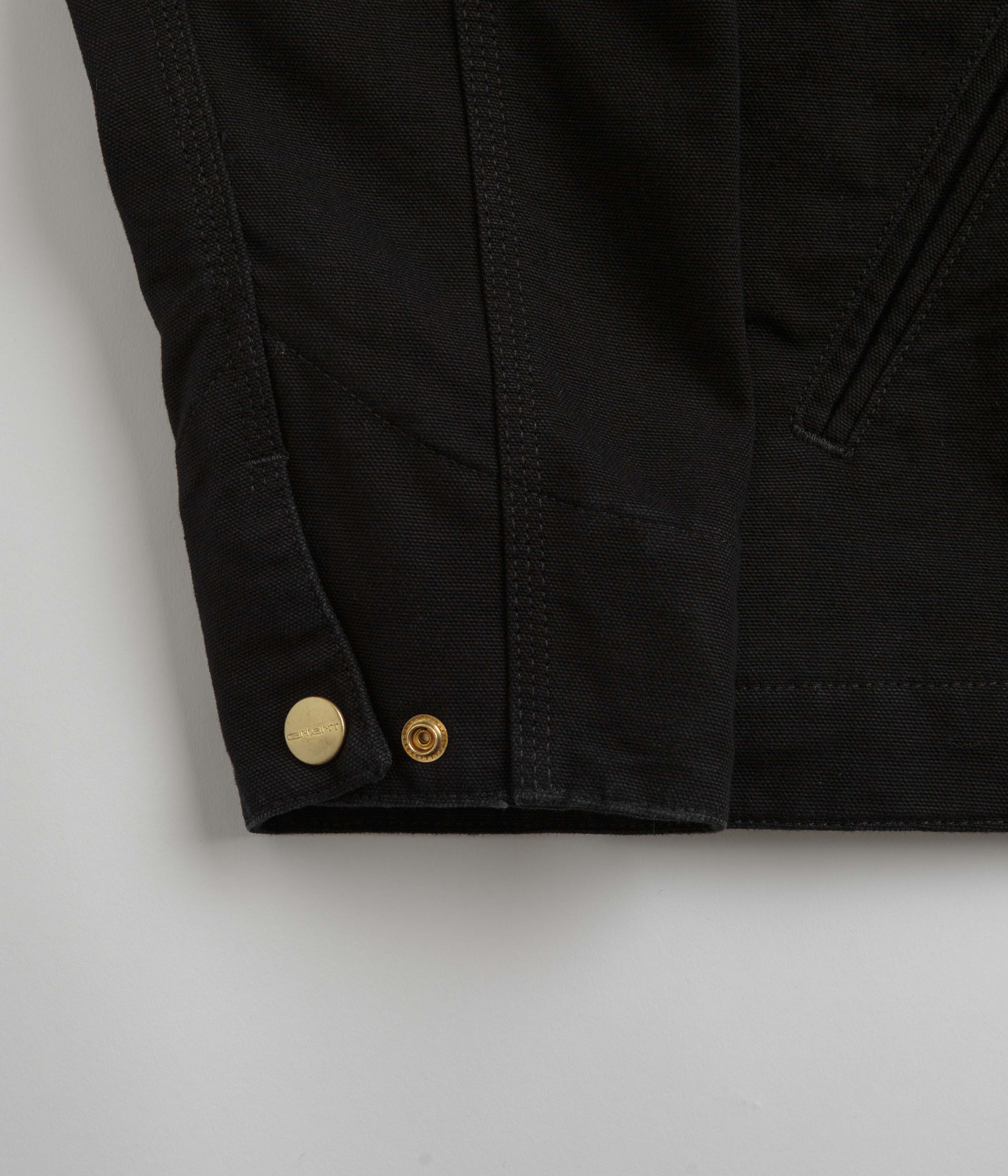 Carhartt Detroit Jacket - Black / Black / Rinsed - Image 3