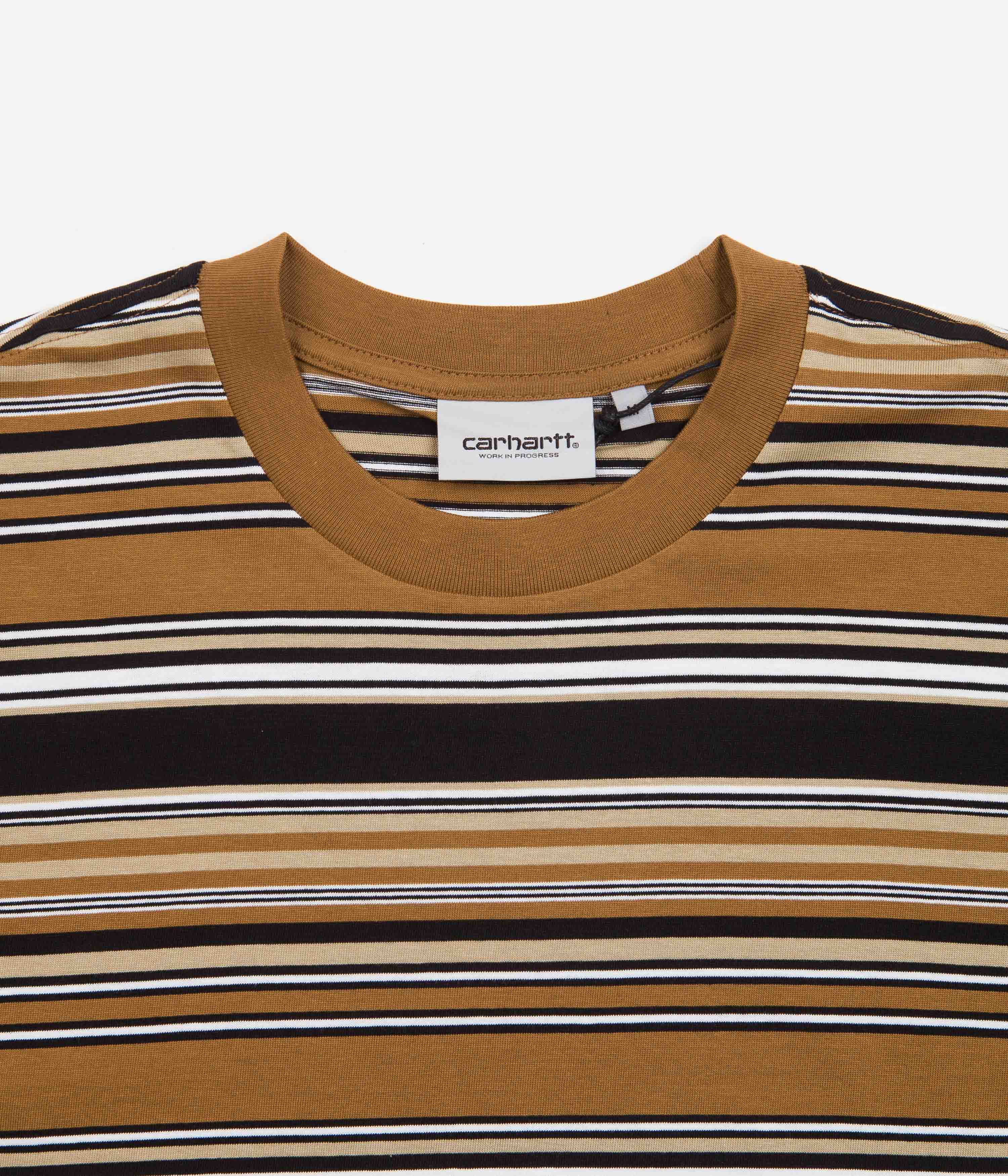 Carhartt Lafferty T-Shirt - Lafferty Stripe / Hamilton Brown - Image 3