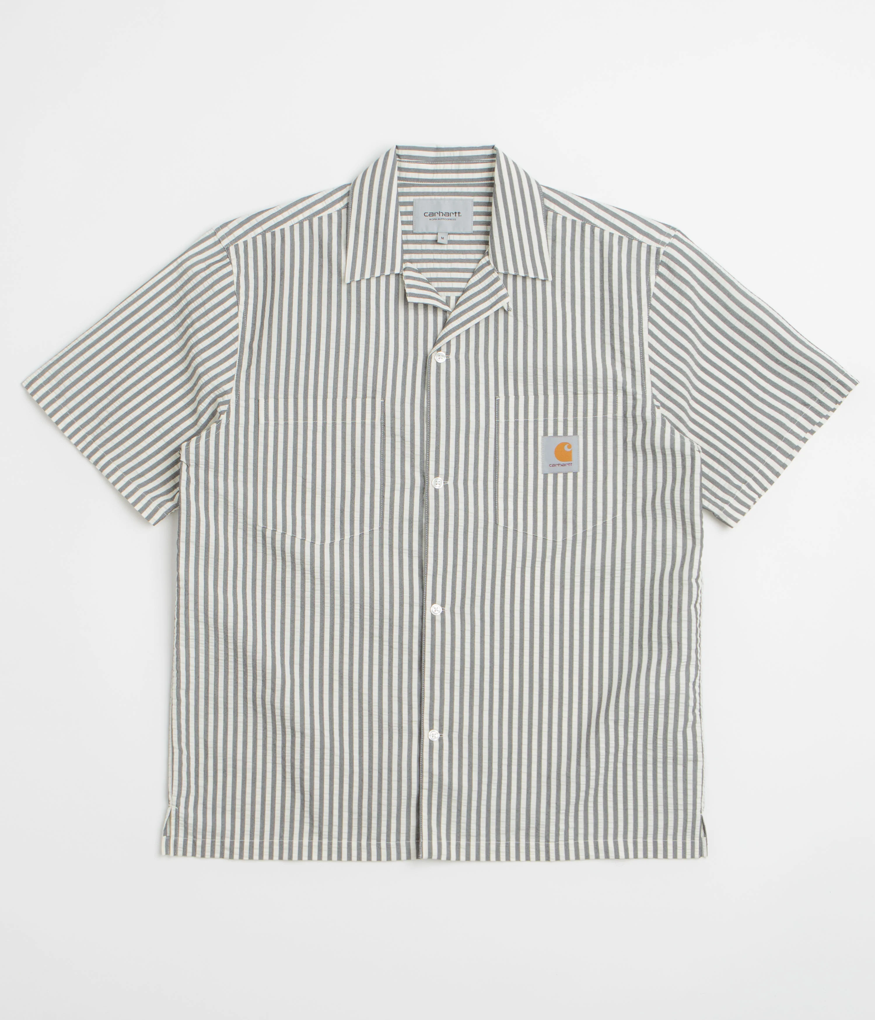 Carhartt Leavel Short Sleeve Shirt - Leavel Stripe / Black / Wax