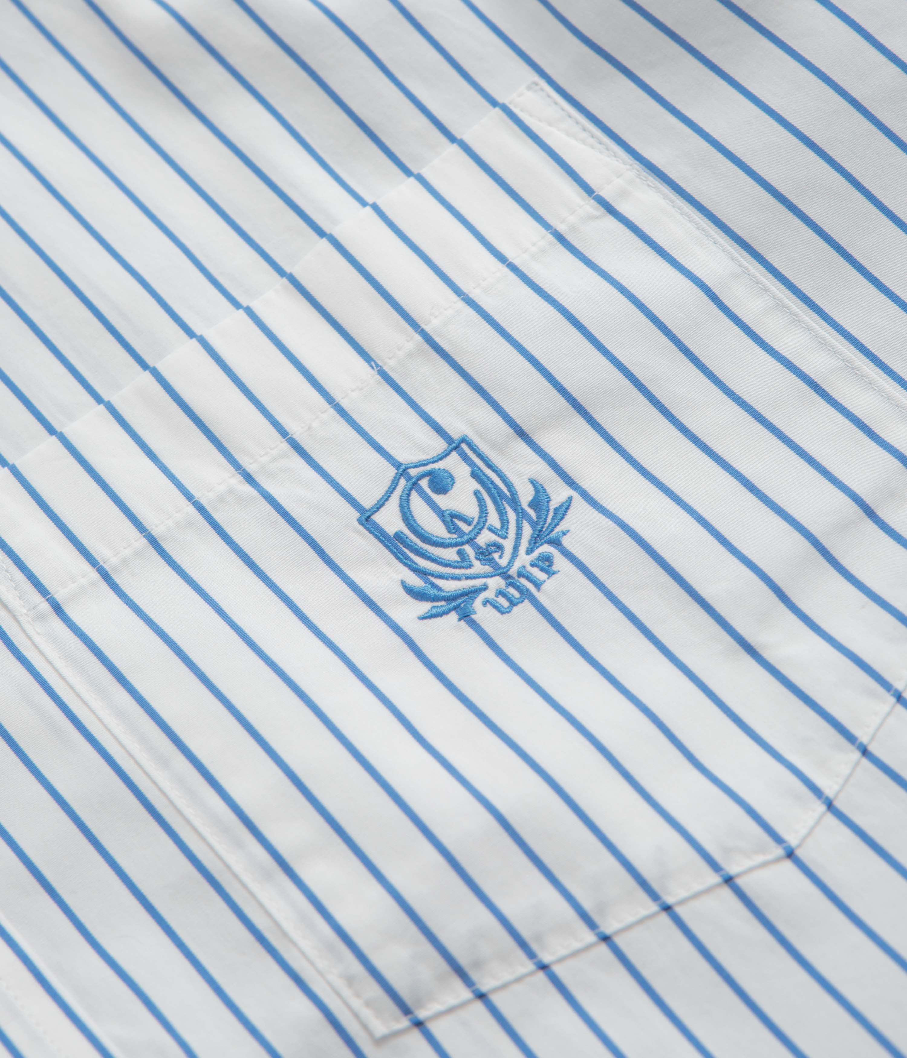 Carhartt Linus Stripe Poplin Short Sleeve Shirt - Bleach / White - Image 3