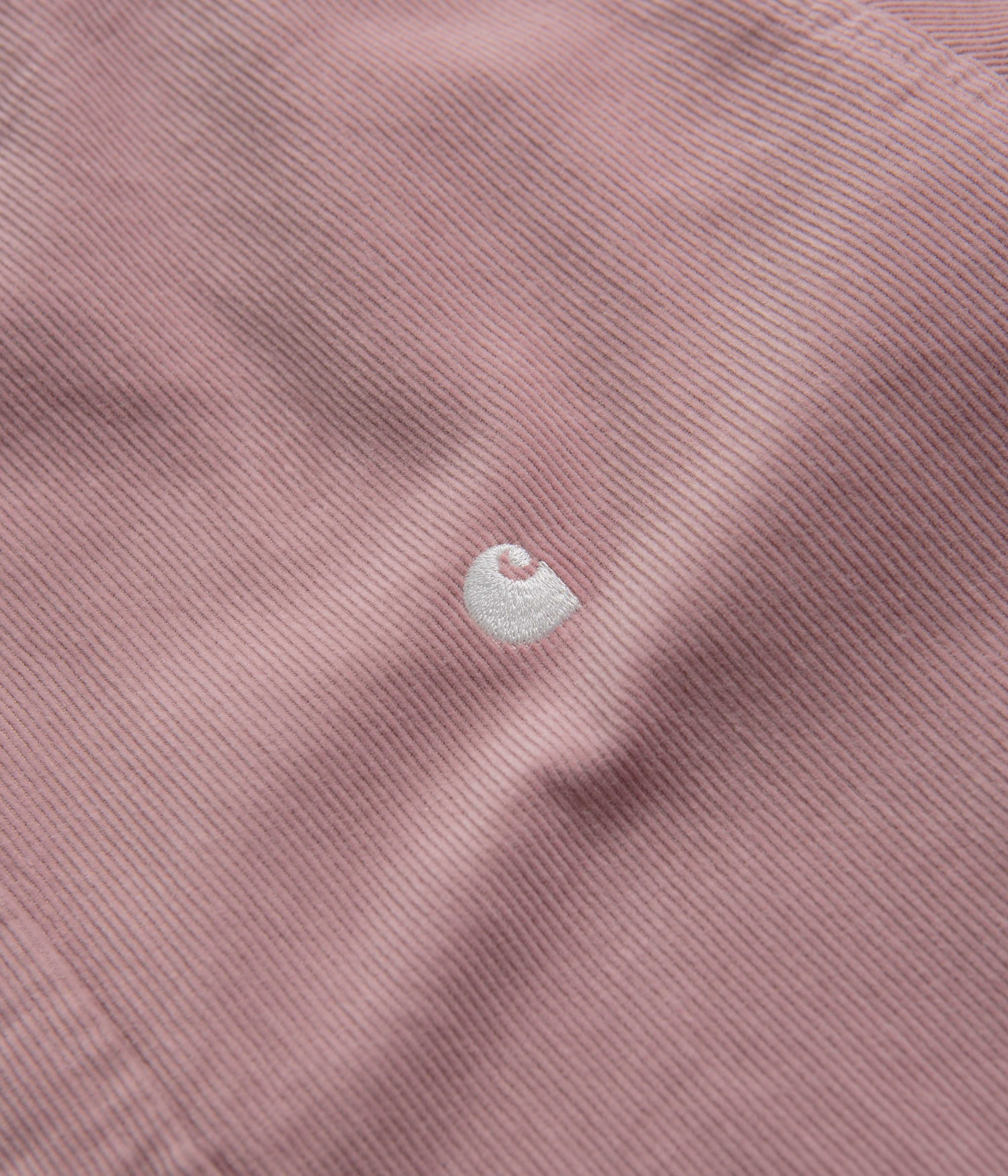 Carhartt Madison Fine Cord Shirt - Glassy Pink / Wax - Image 3