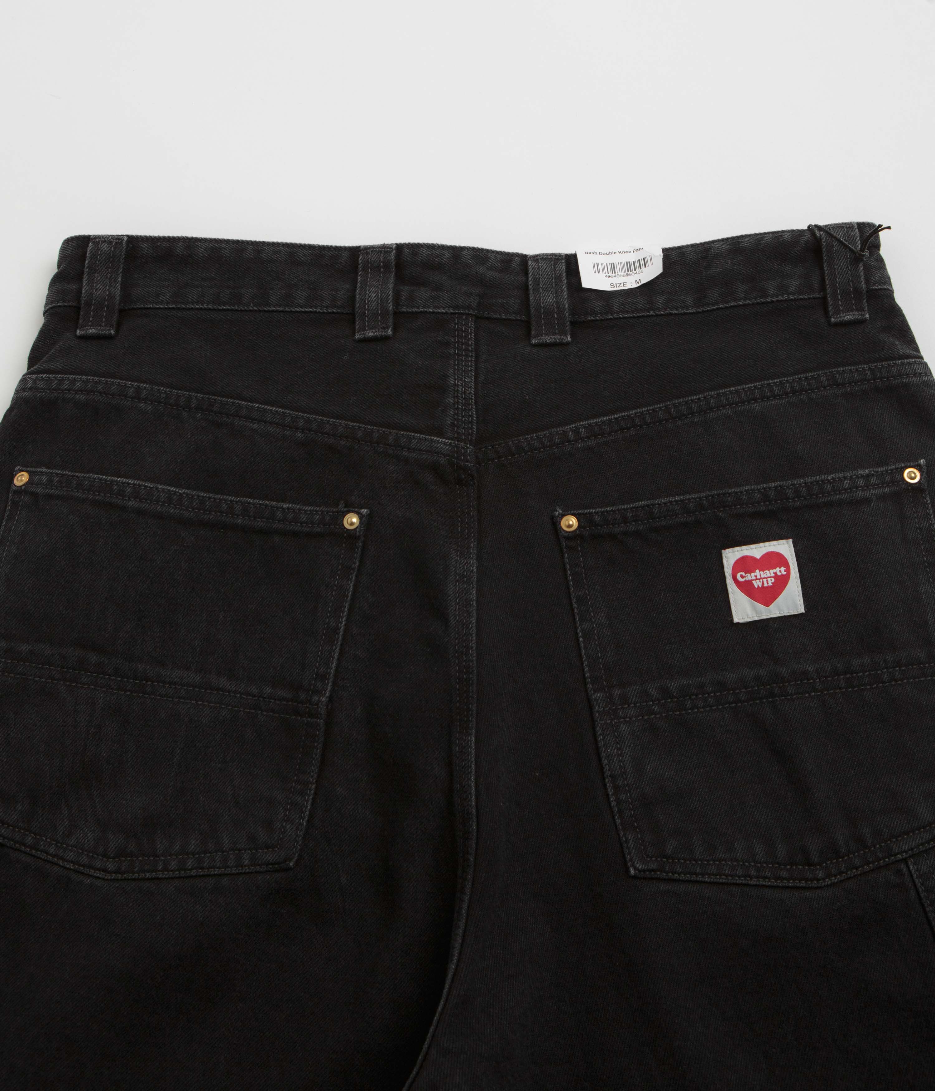 Carhartt Nash Double Knee Pants - Black Stone Washed - Image 8