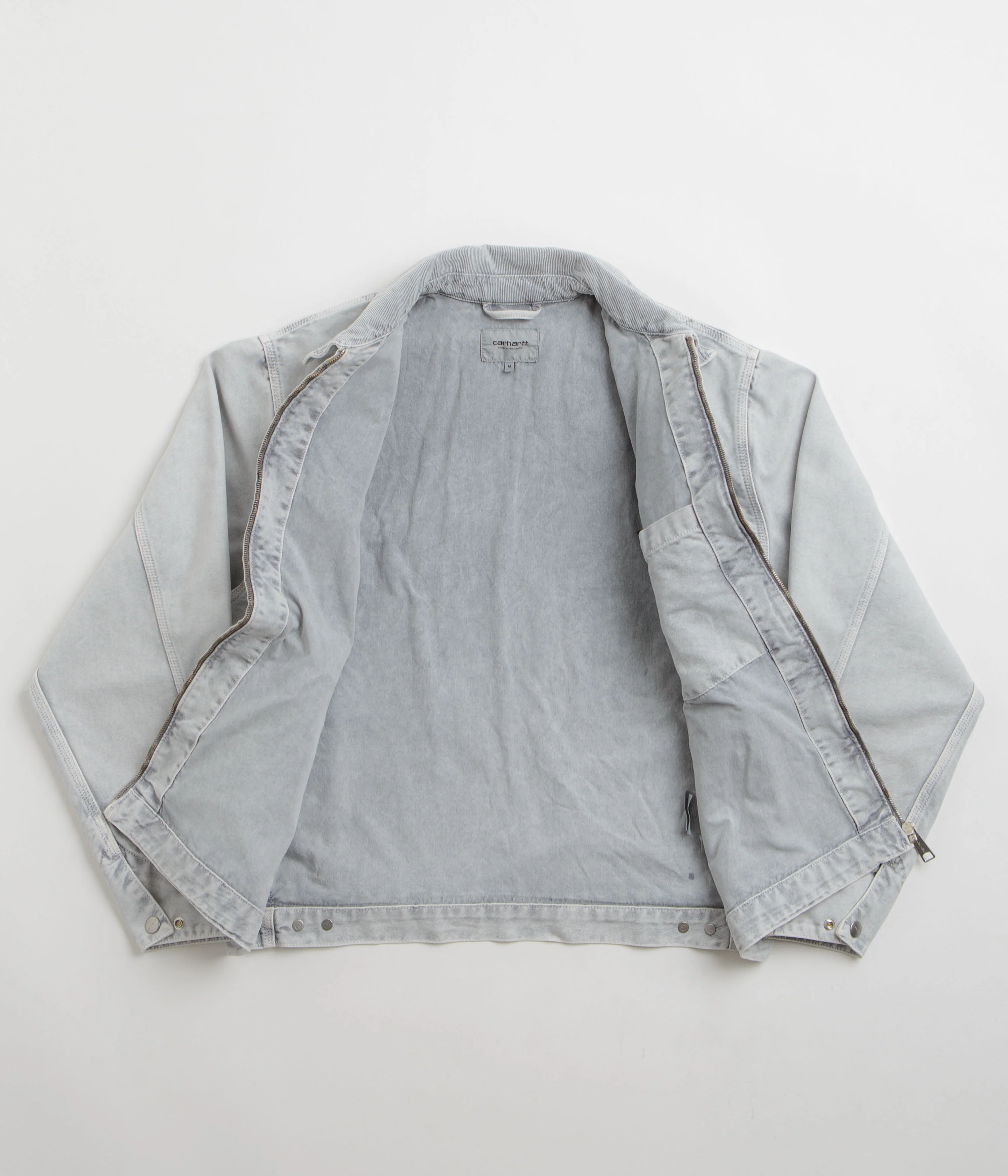 Carhartt OG Detroit Jacket - Black / Black Chalk Wash - Image 2