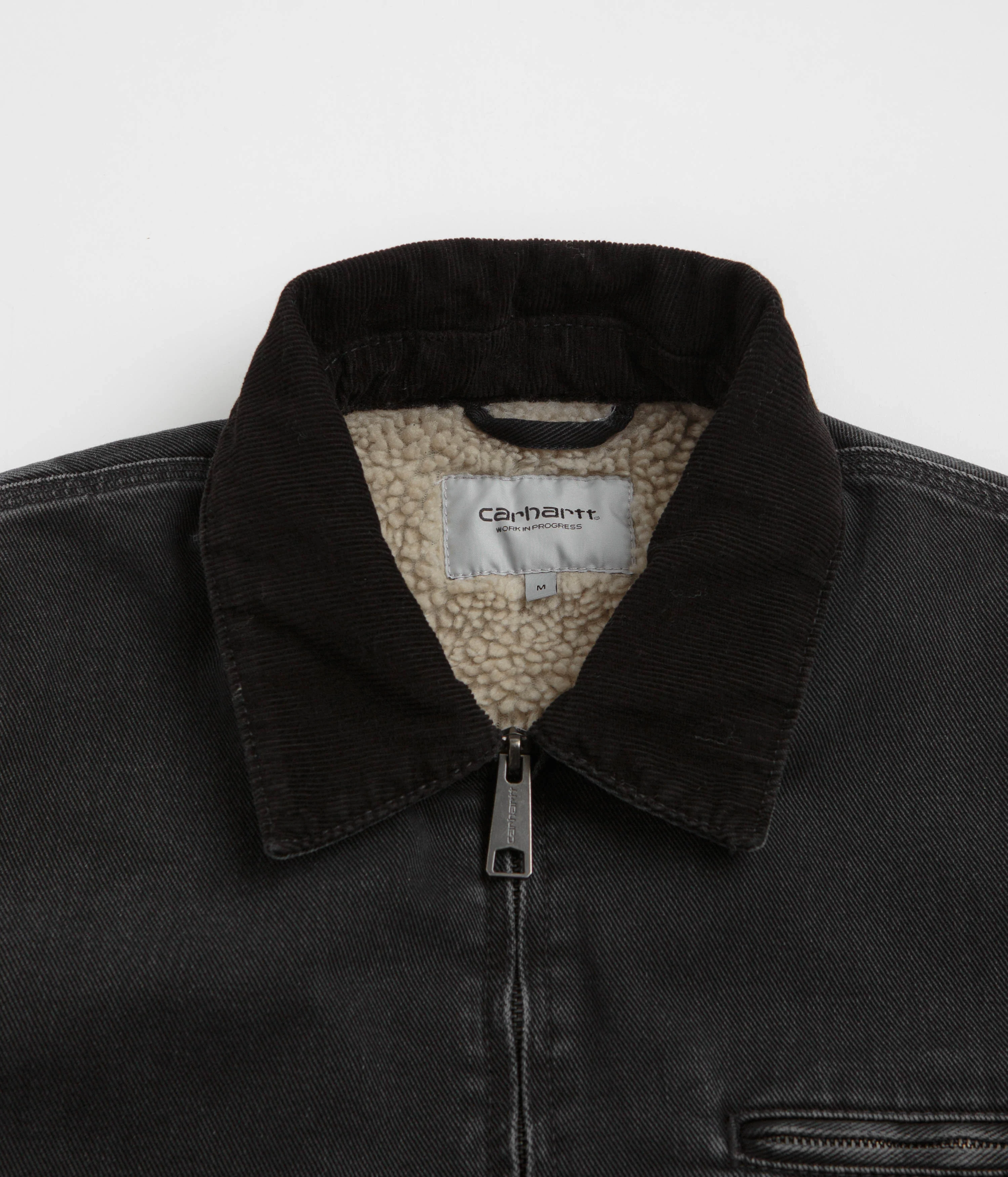 Carhartt OG Detroit Jacket - Black / Black Stone Washed - Image 4