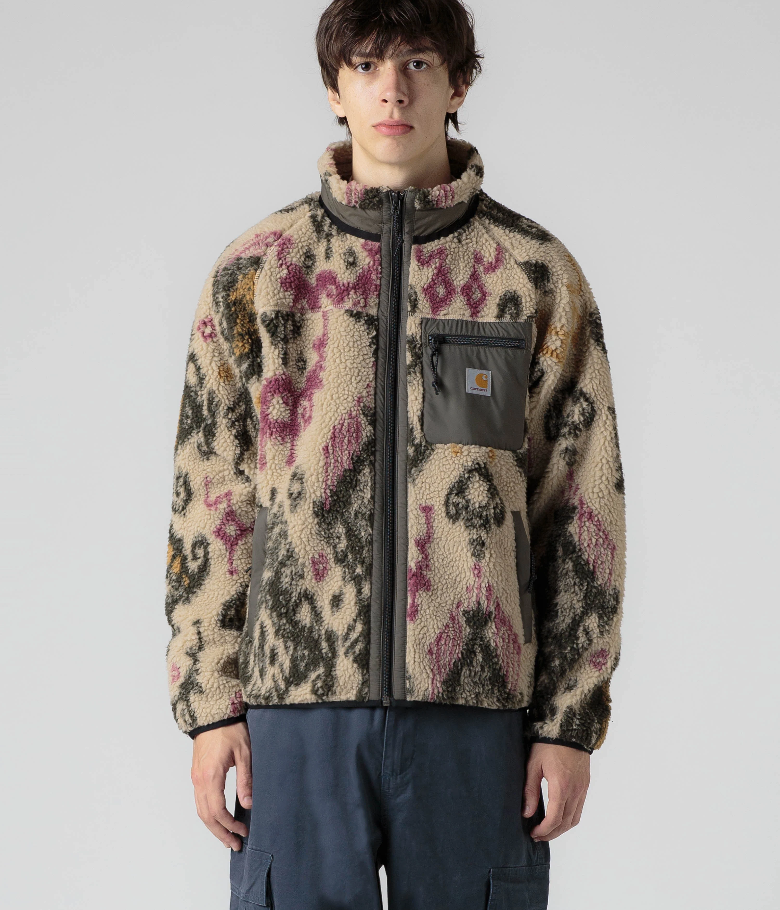 Carhartt Prentis Liner Jacket - Baru Jacquard / Wall / Cypress - Image 5