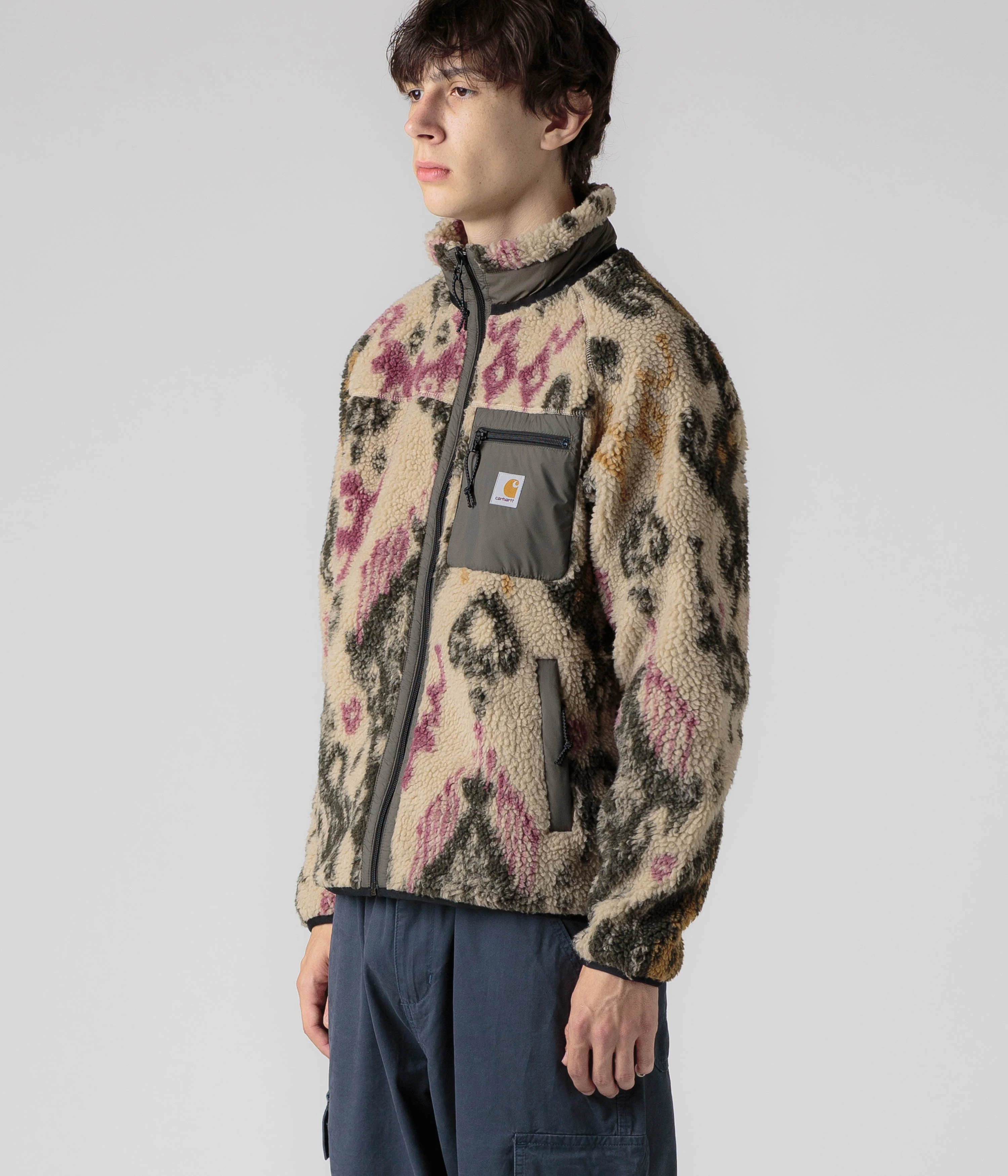 Carhartt Prentis Liner Jacket - Baru Jacquard / Wall / Cypress - Image 6