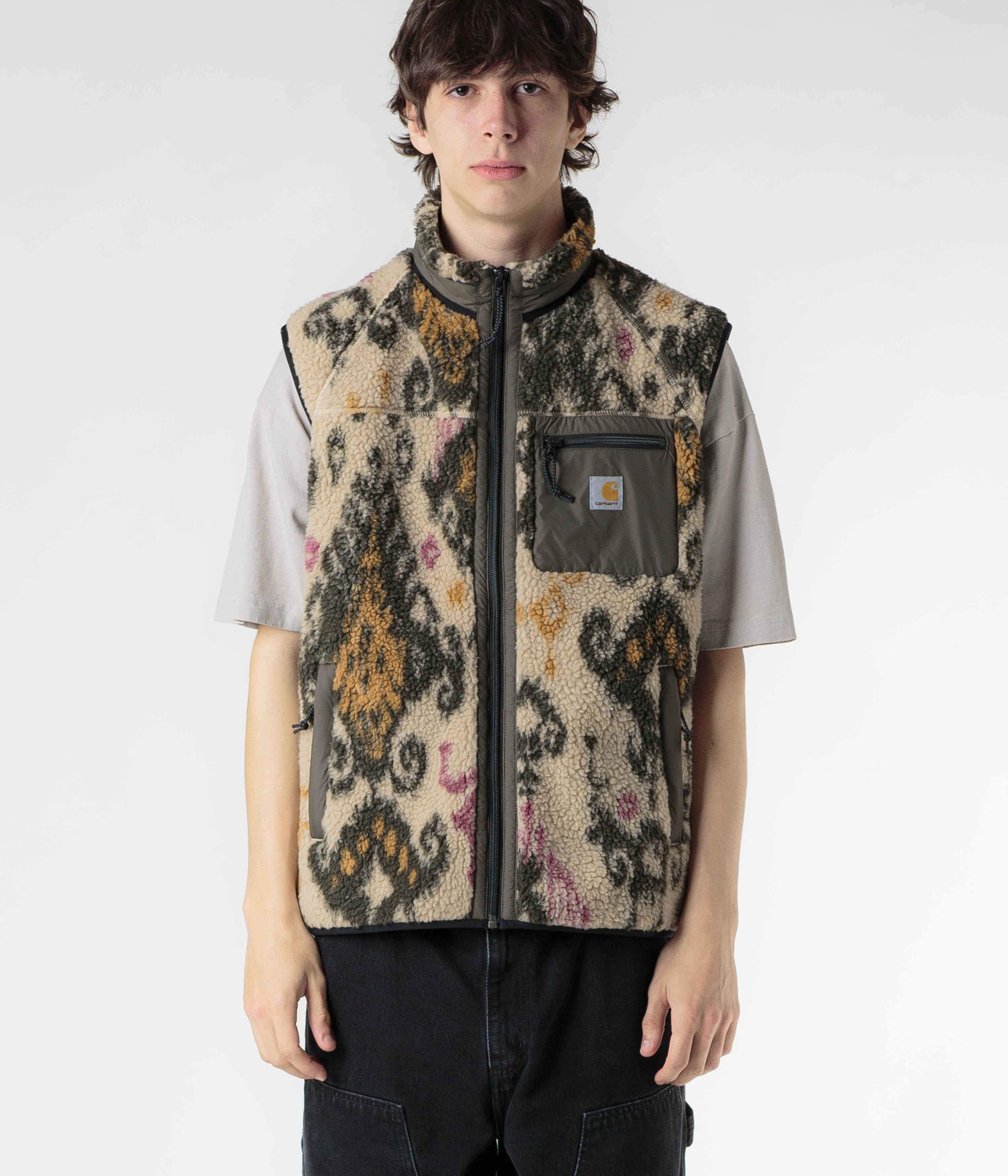 Carhartt Prentis Liner Vest - Baru Jacquard / Wall / Cypress - Image 5